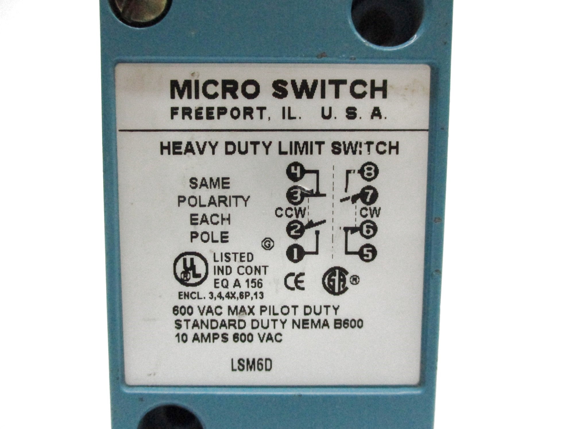 MICROSWITCH LSM6D (BLUE) (AS PICTURED) UNMP