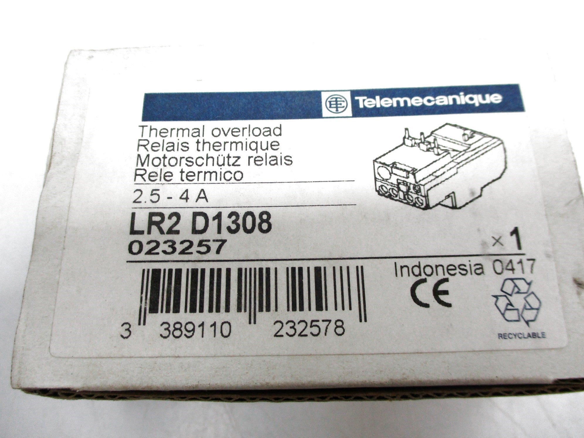 TELEMECANIQUE LR2D1308 2.5-4A NSMP