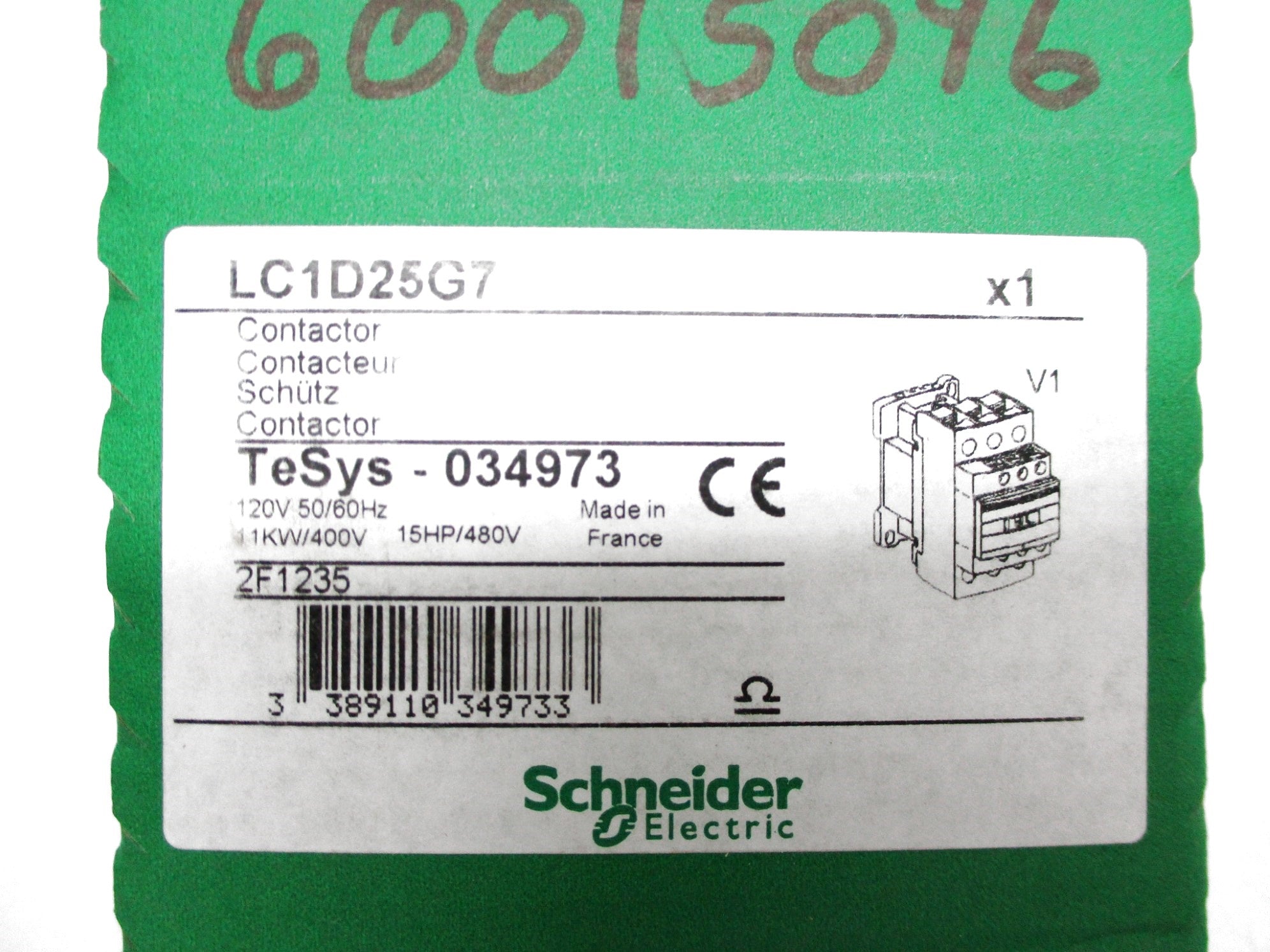 SCHNEIDER ELECTRIC LC1D25G7 120V NSFS