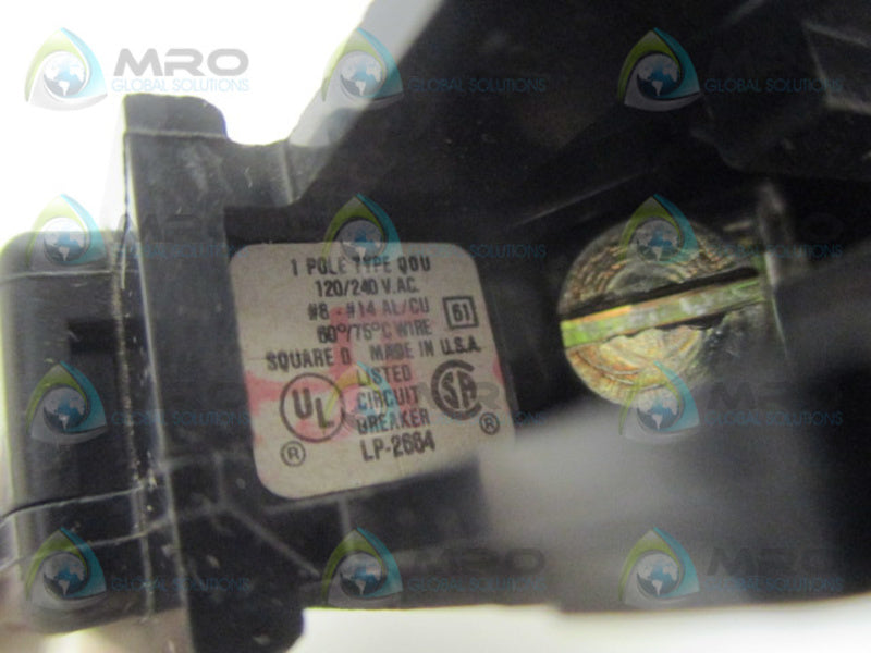 SQURE D QOU110 CIRCUIT BREAKER 10A *USED*