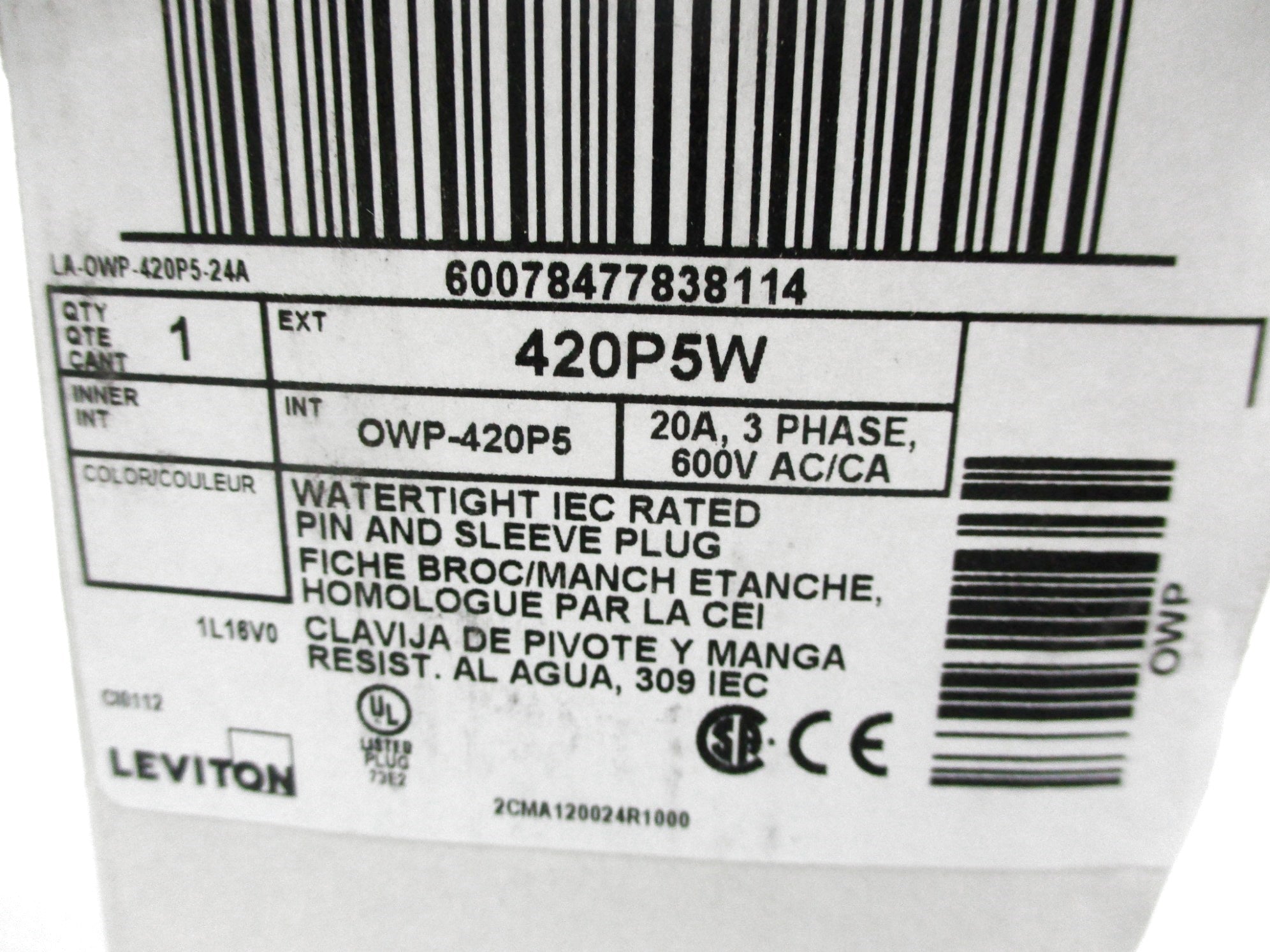 LEVITON 420P5W NSMP