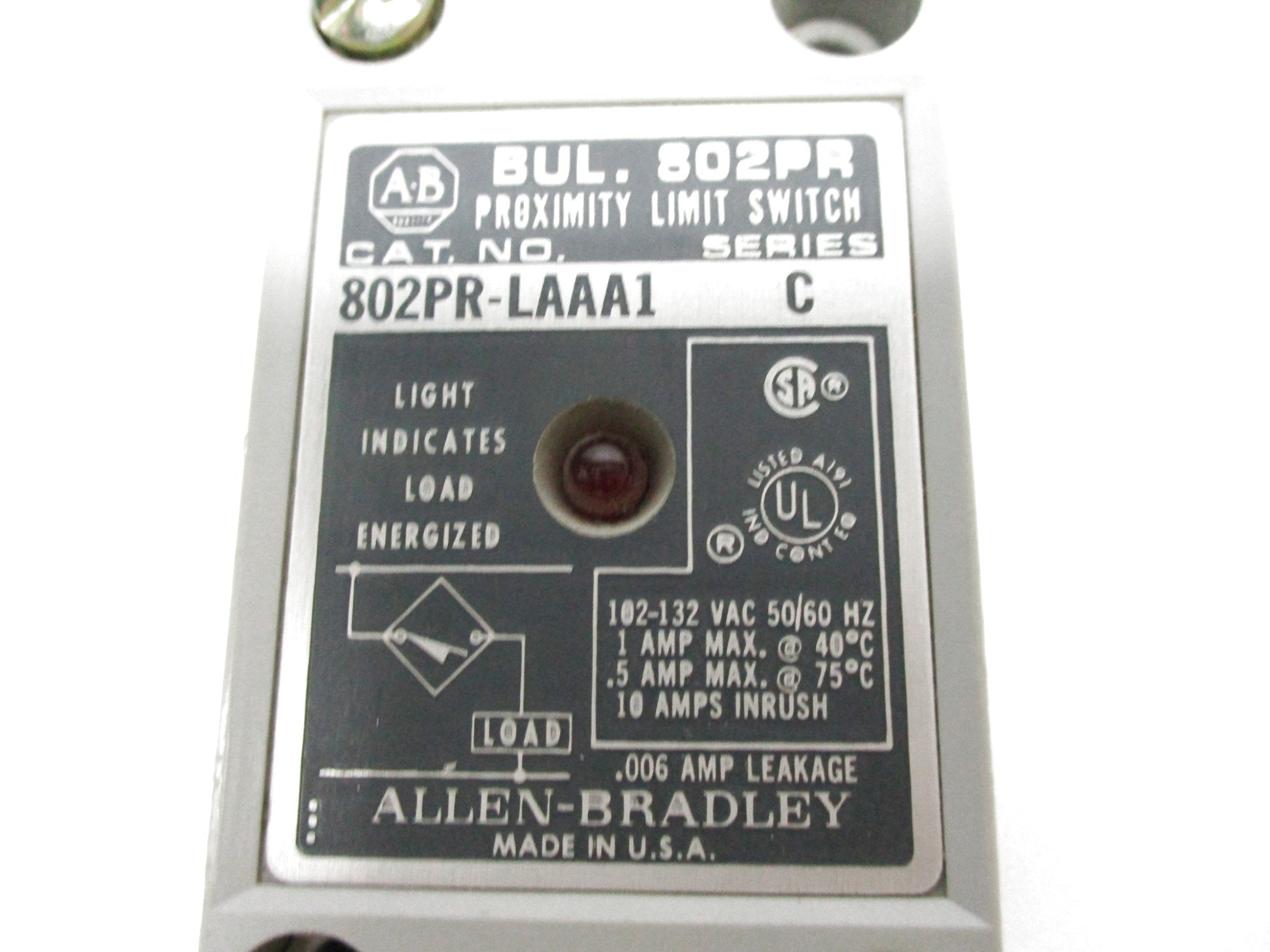 INDUSTRIAL SPARE PART 802PR-LAAA1 SER. C 102-132VAC 10A (WH) NSMP