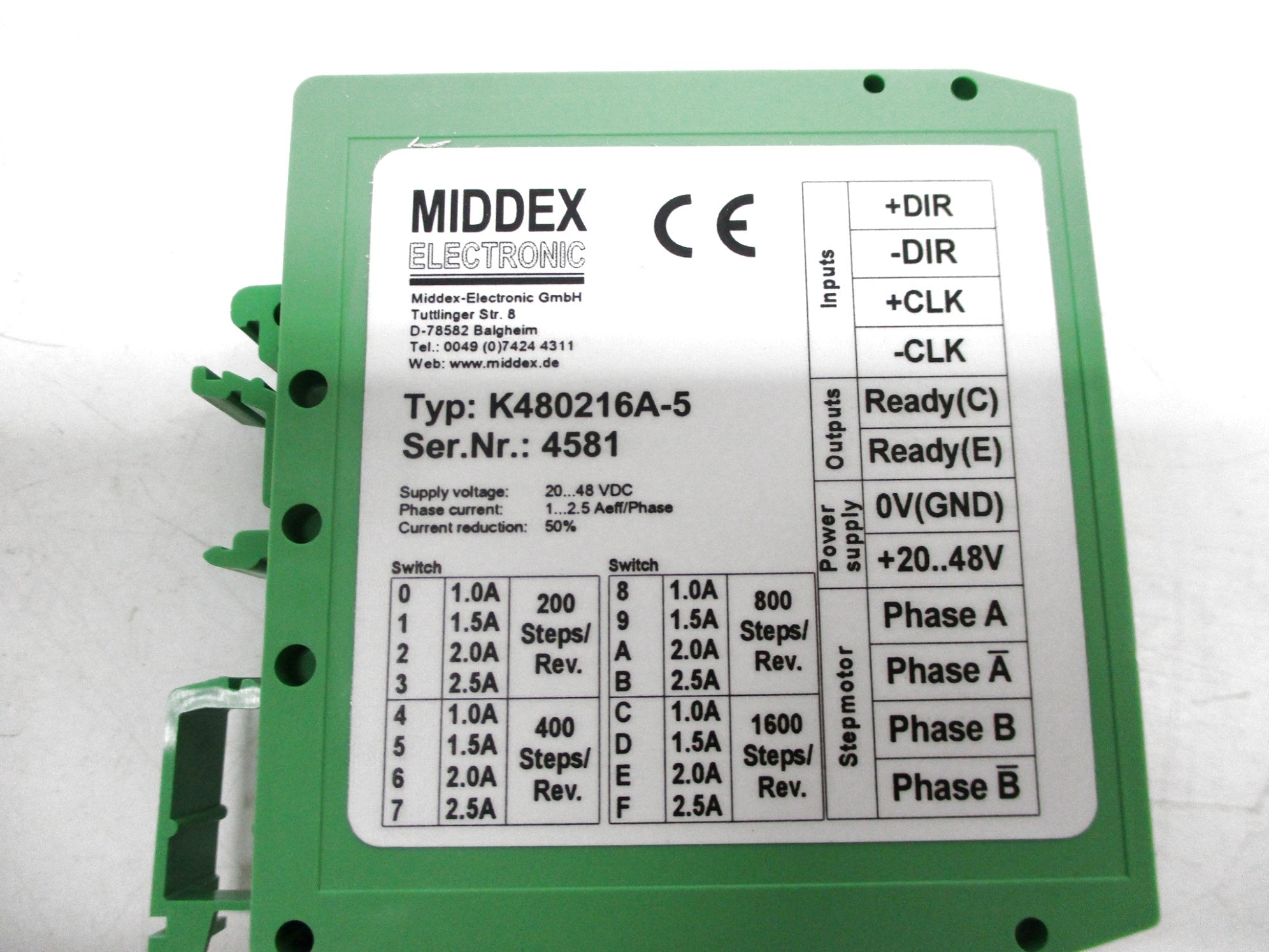 MIDDEX ELECTRONICS K480216A-5 NSMP