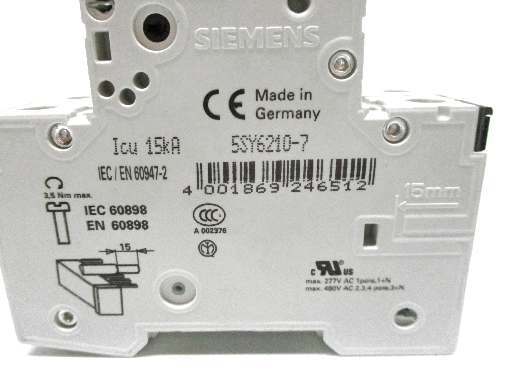 SIEMENS 5SY6210-7 10A 400V NSNP