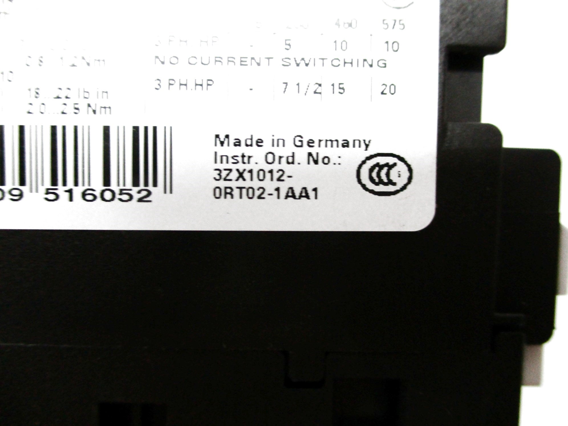 SIEMENS 3ZX1012-0RT02-1AA1 24VDC (AS PICTURED) NSNP