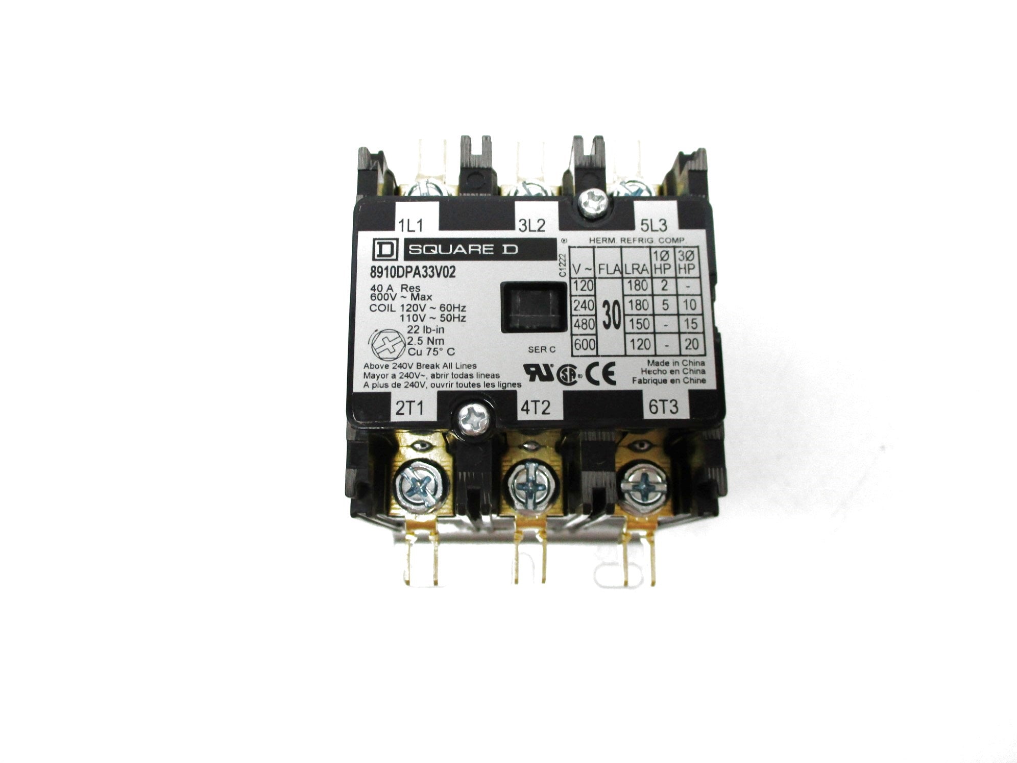 SQUARE D 8910DPA33V02 SER. C 120V NSMP