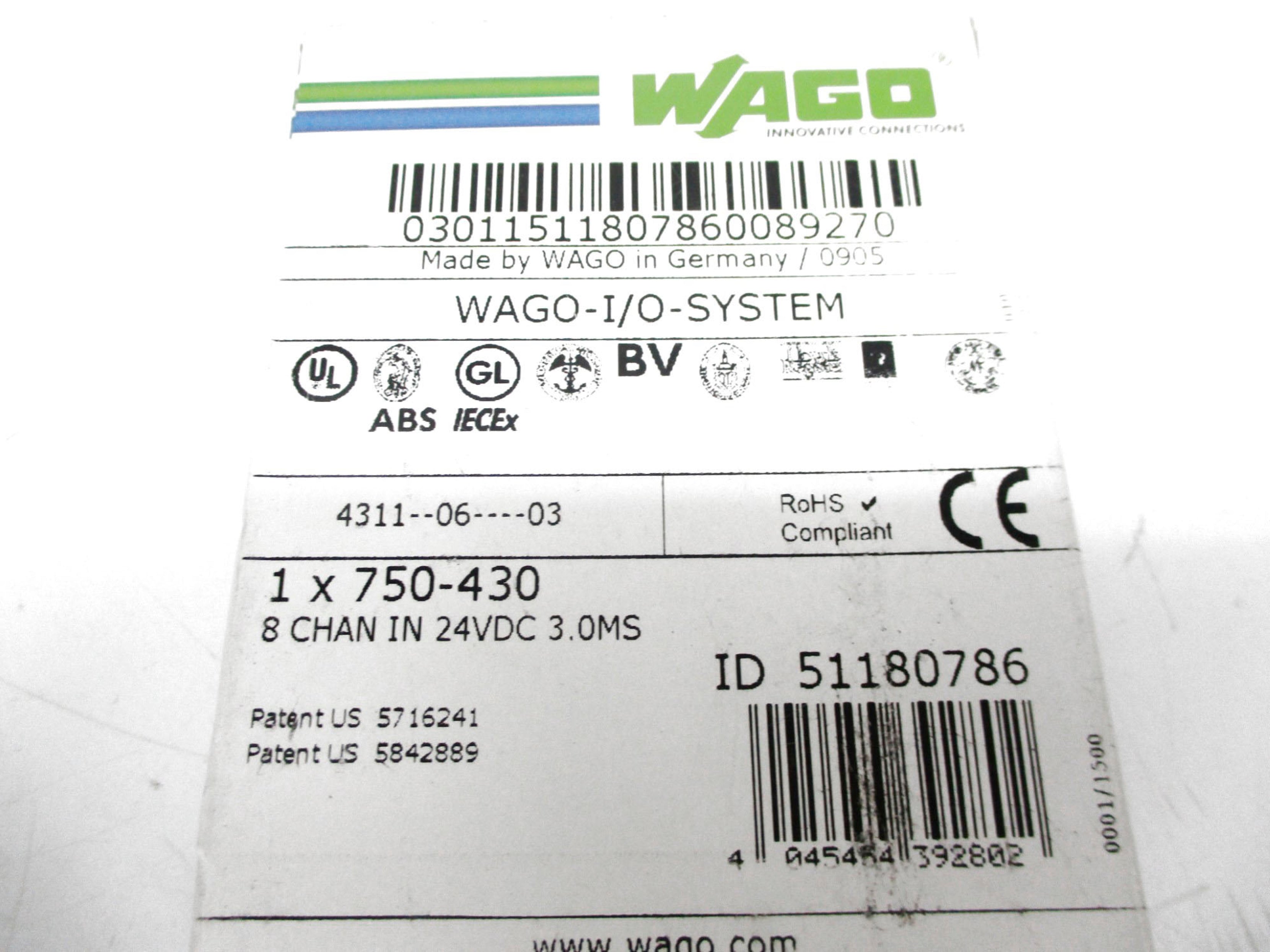 WAGO 750-430 24VDC NSFS