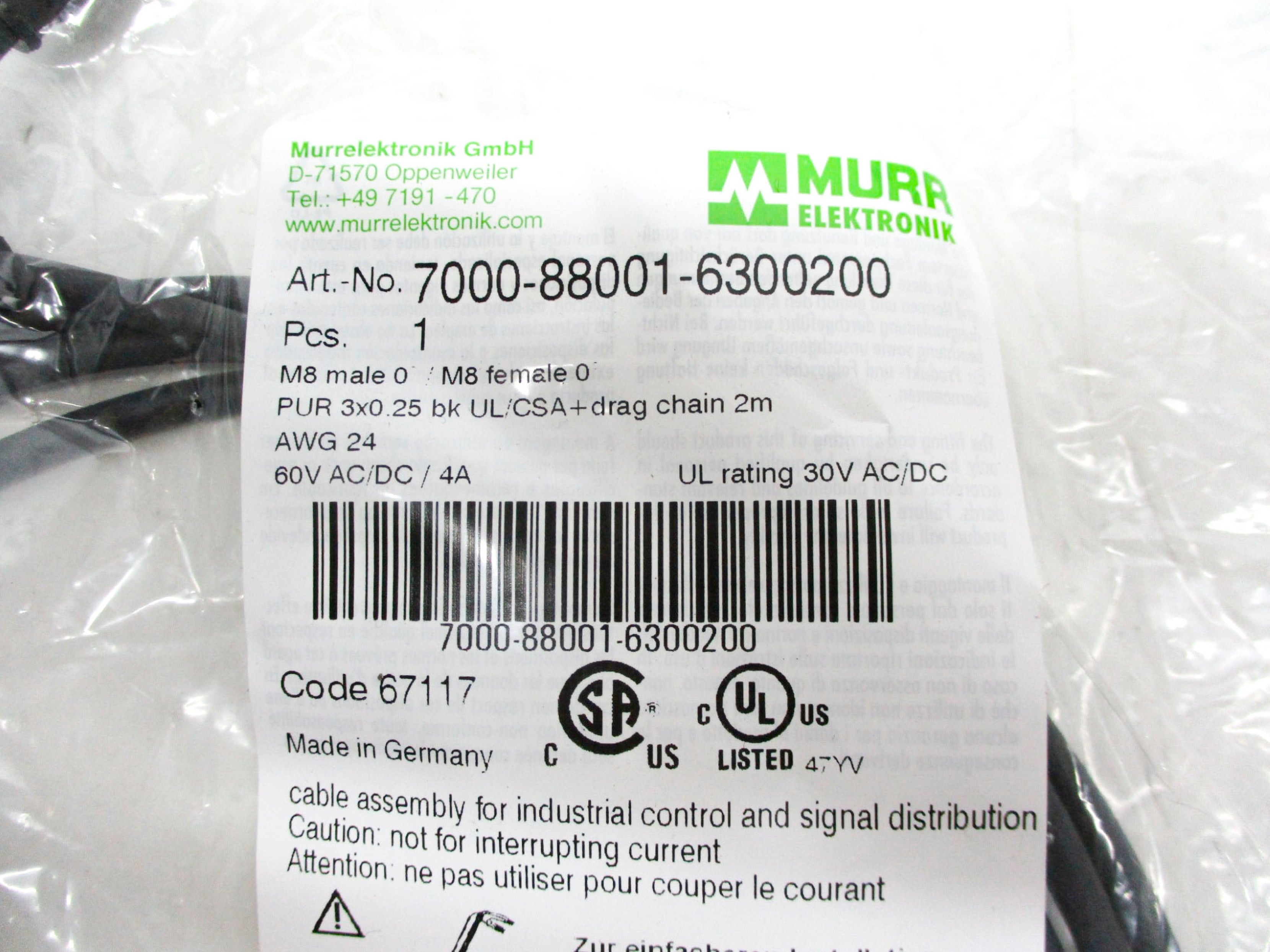 MURR ELEKTRONIK 7000-88001-6300200 NSMP