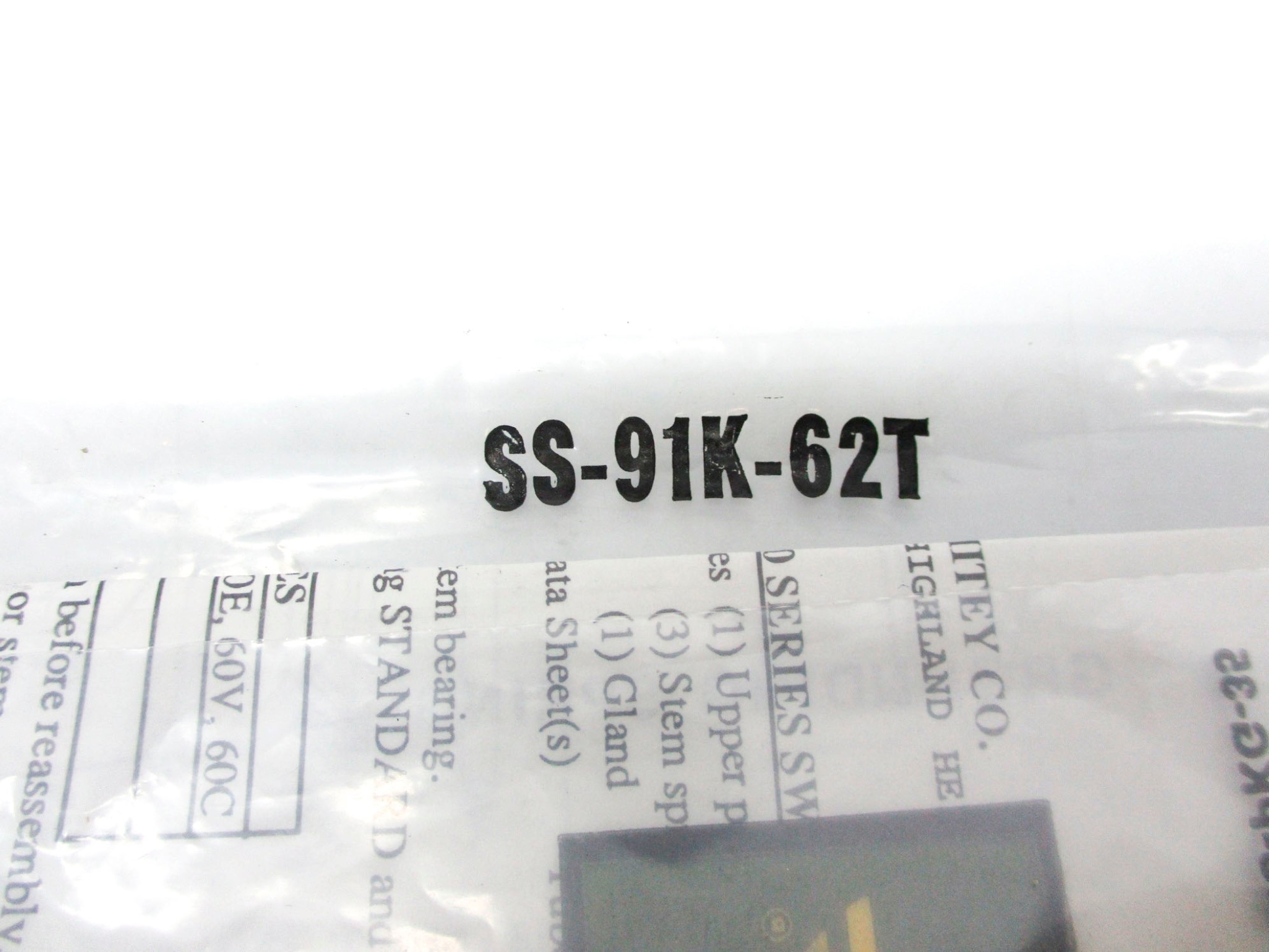 WHITEY SS-91K-62T NSMP