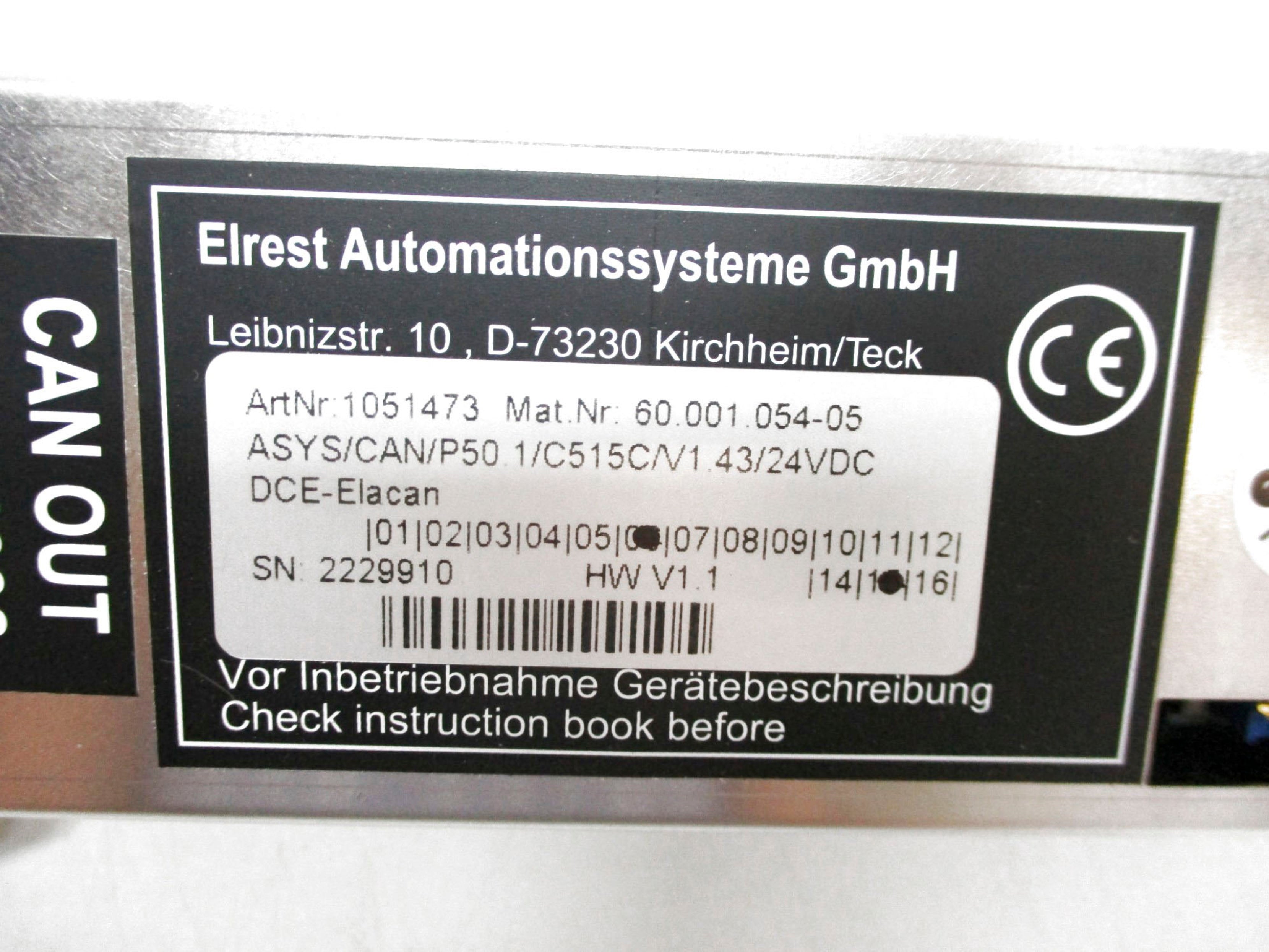 ELREST 1051473 ASYS/CAN/P50.1/C515C/V1.43/24VDC NSMP