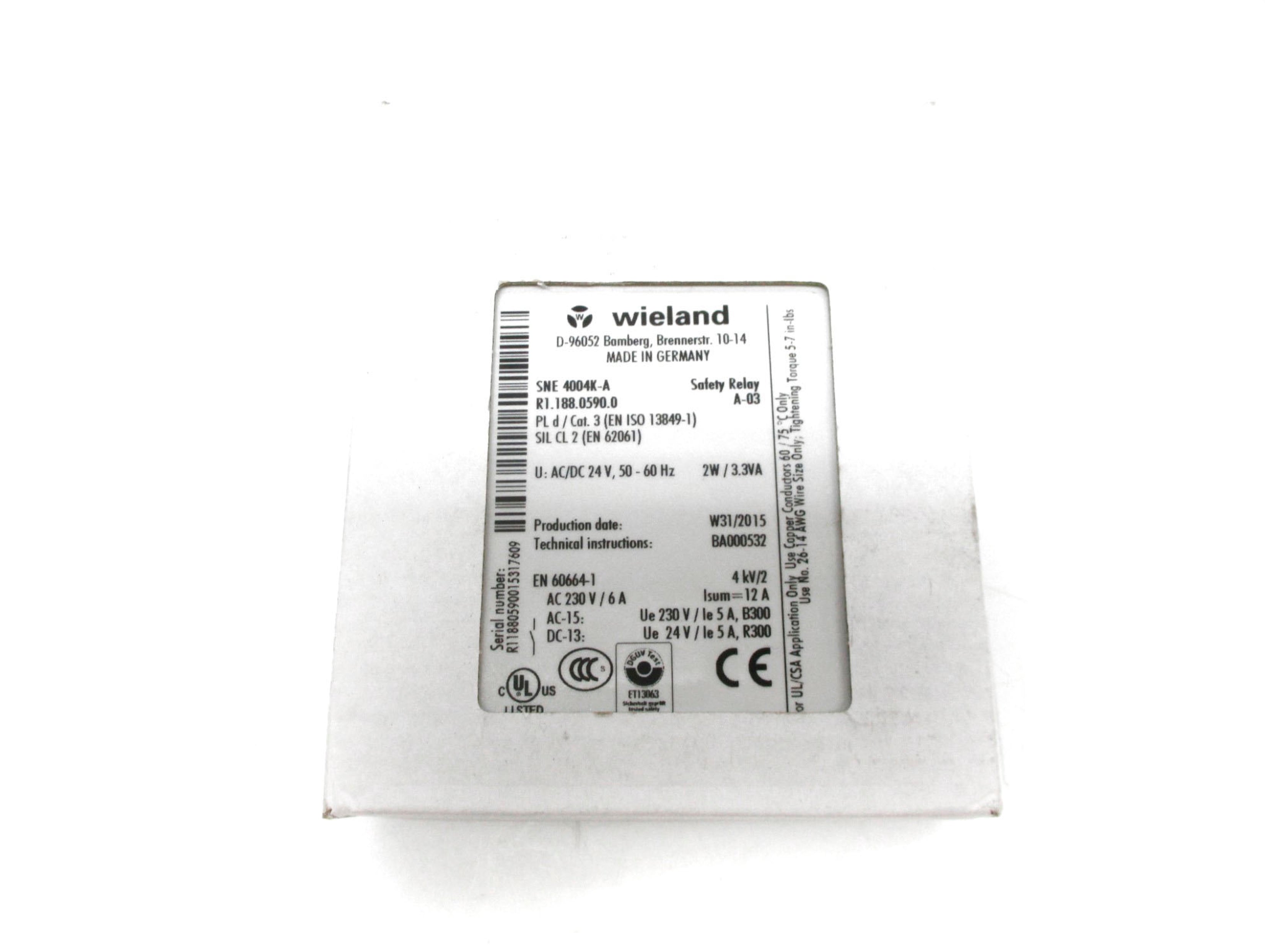WIELAND SNE4004K-A 24V NSFS