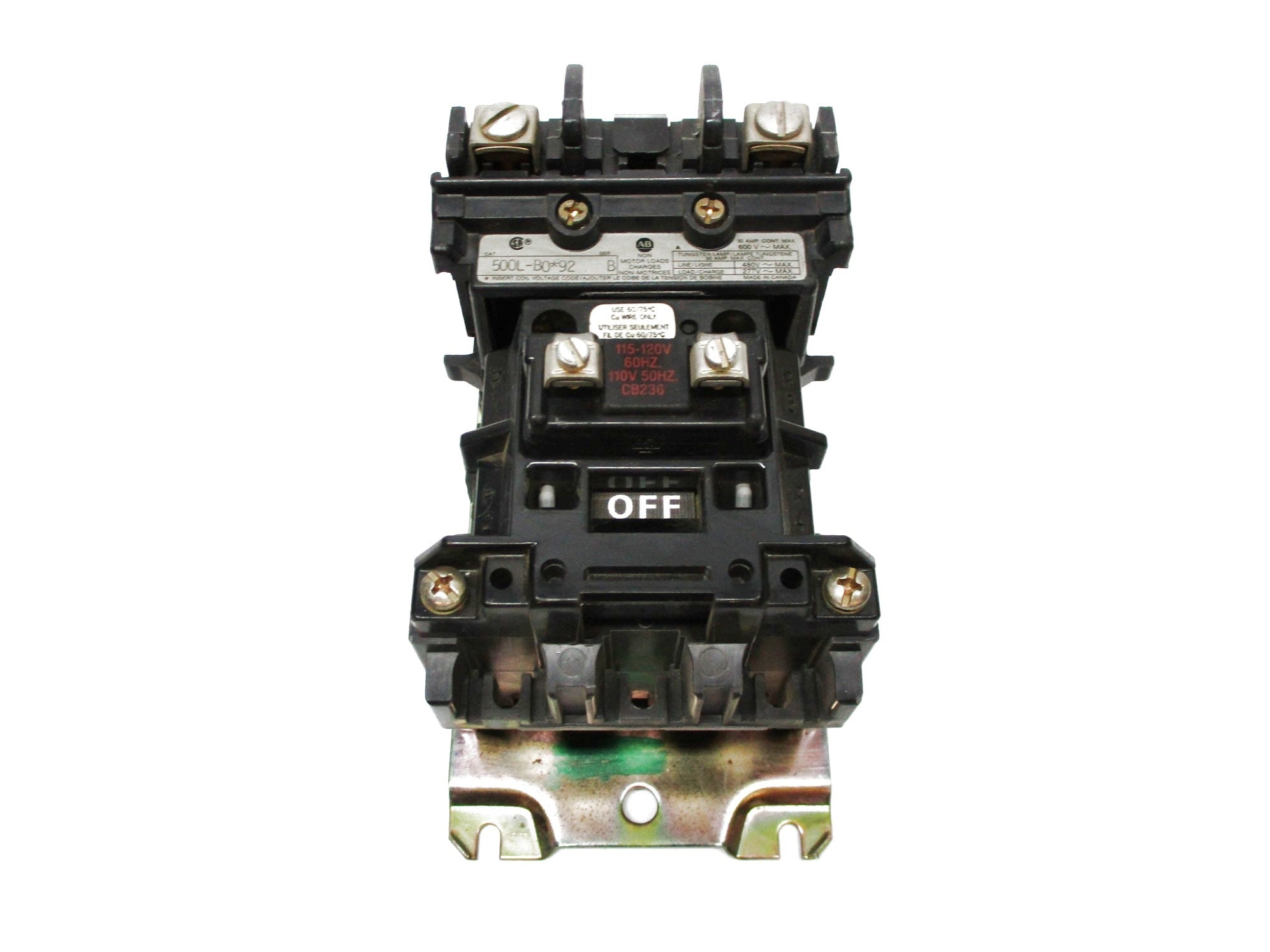 INDUSTRIAL SPARE PART 500L-BOD92 SER. B 120V (AS PICTURED) UNMP