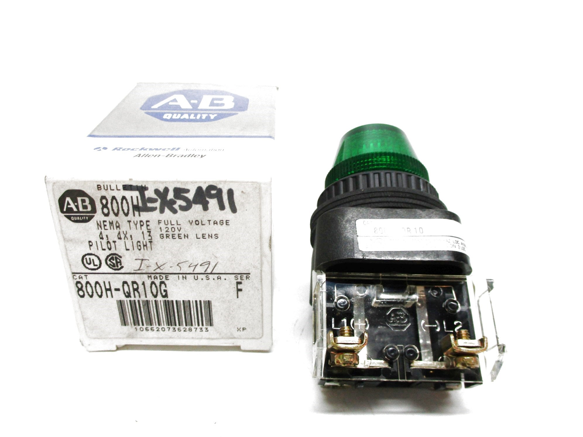 ALLEN BRADLEY 800H-QR10G SER. F 120V (GY/BL) NSMP
