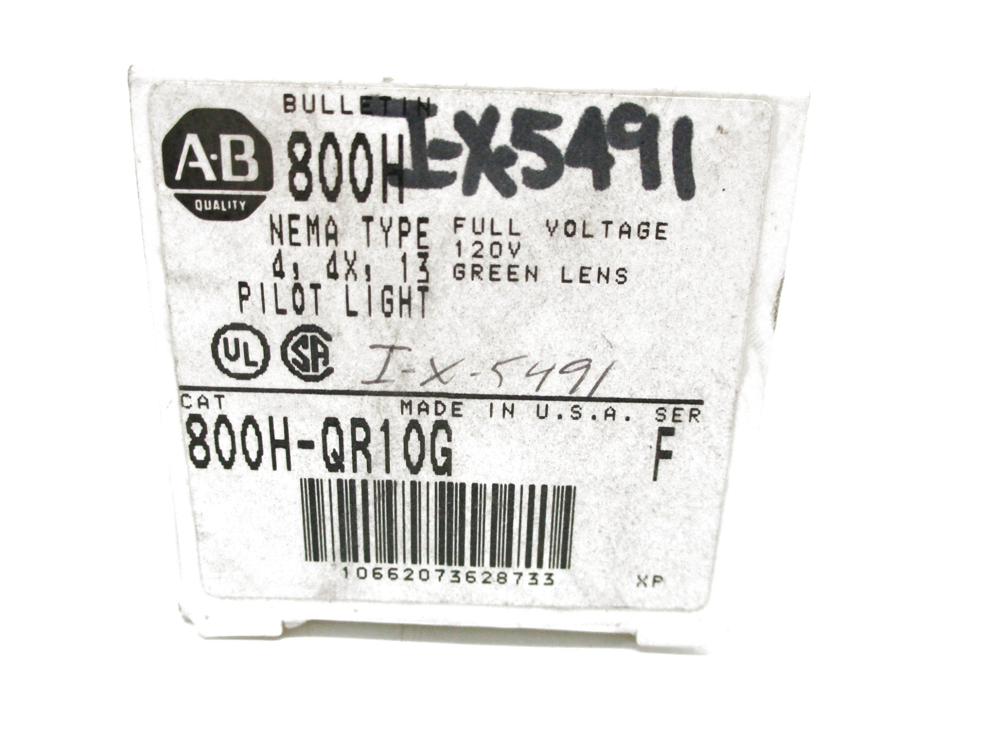 ALLEN BRADLEY 800H-QR10G SER. F 120V (GY/BL) NSMP