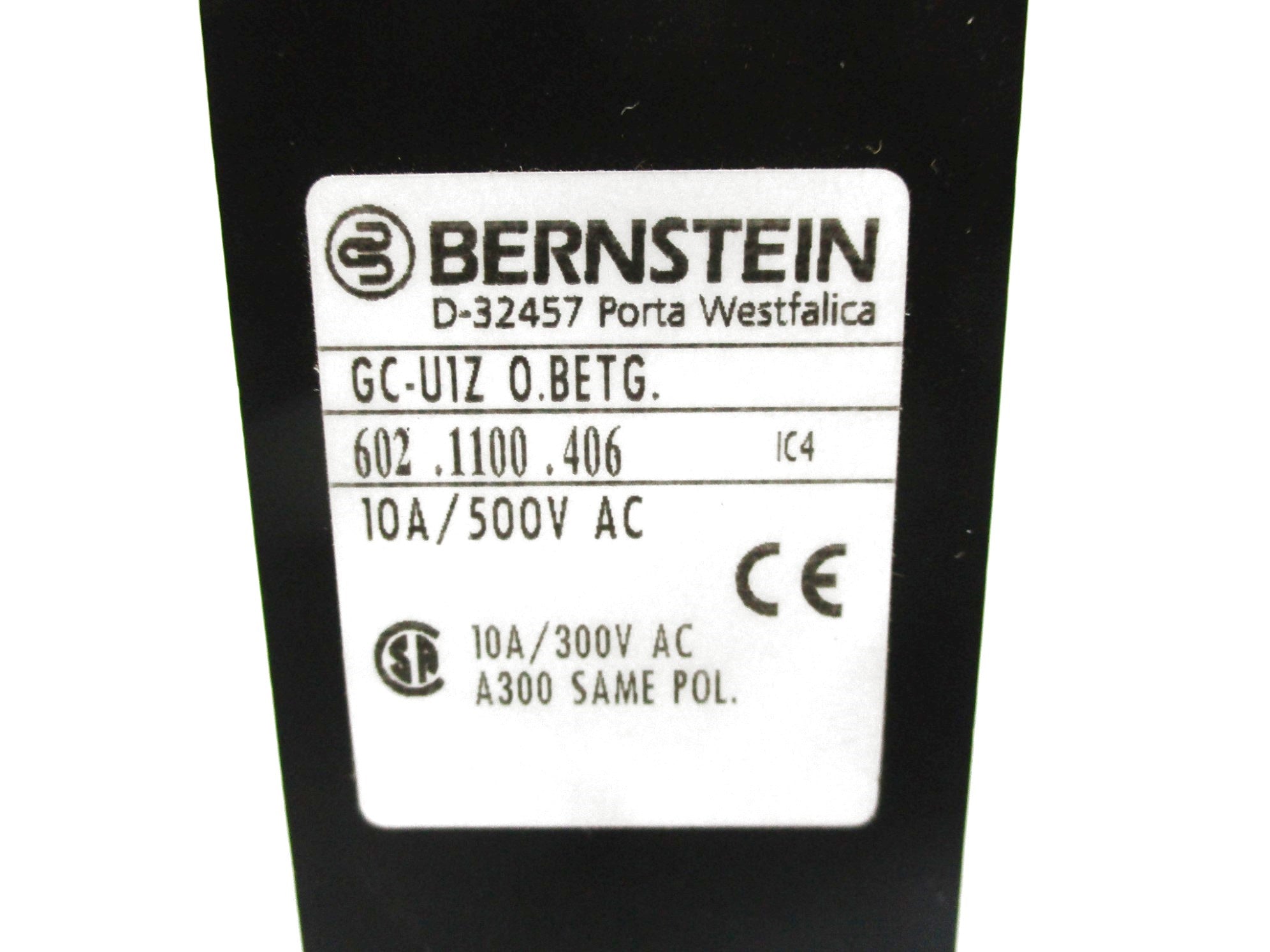 BERNSTEIN 602.1100.406 GC-U1ZO.BETG. 500VAC 10A NSNP