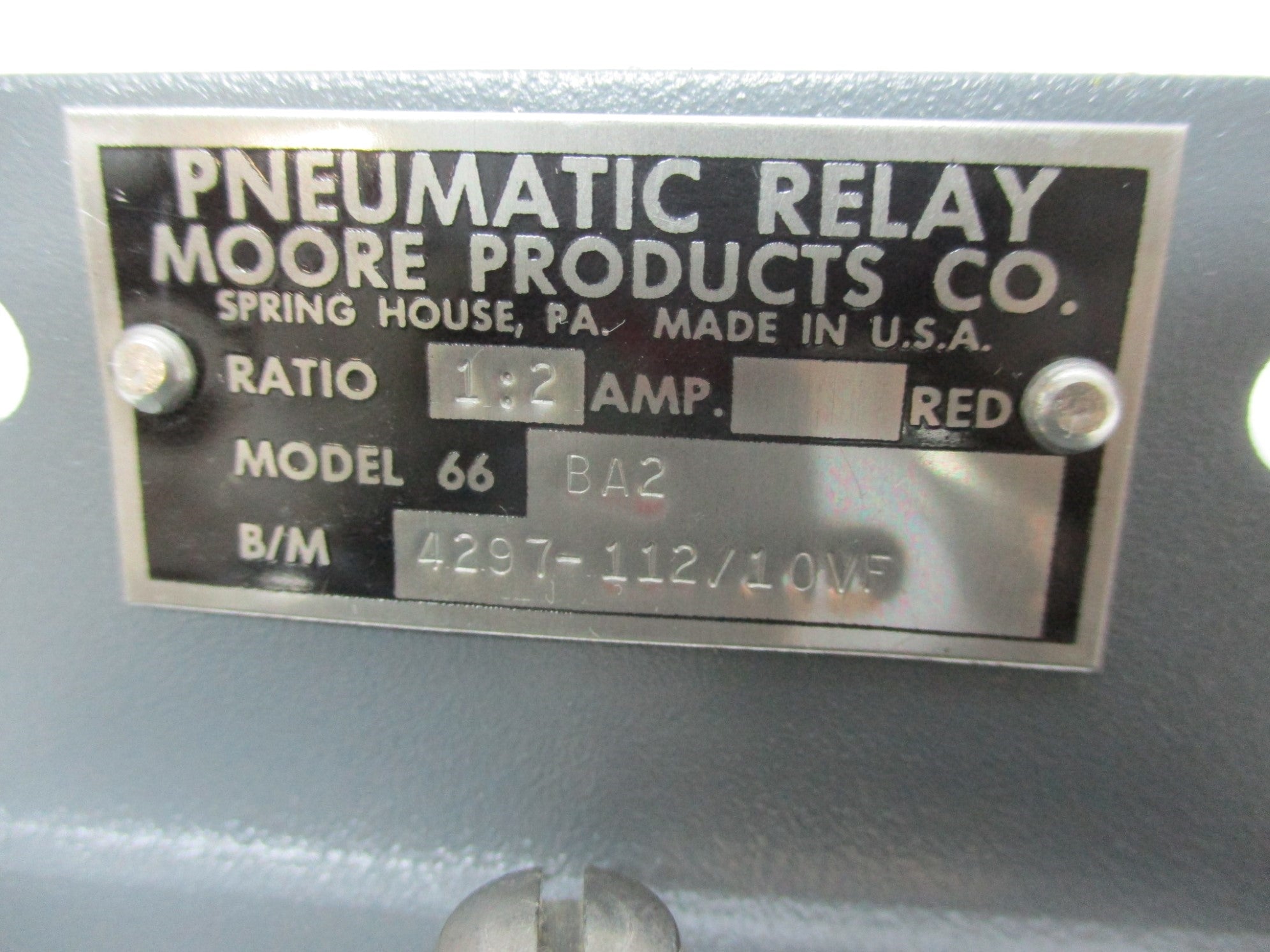 MOORE PRODUCTS 66BA2 NSMP