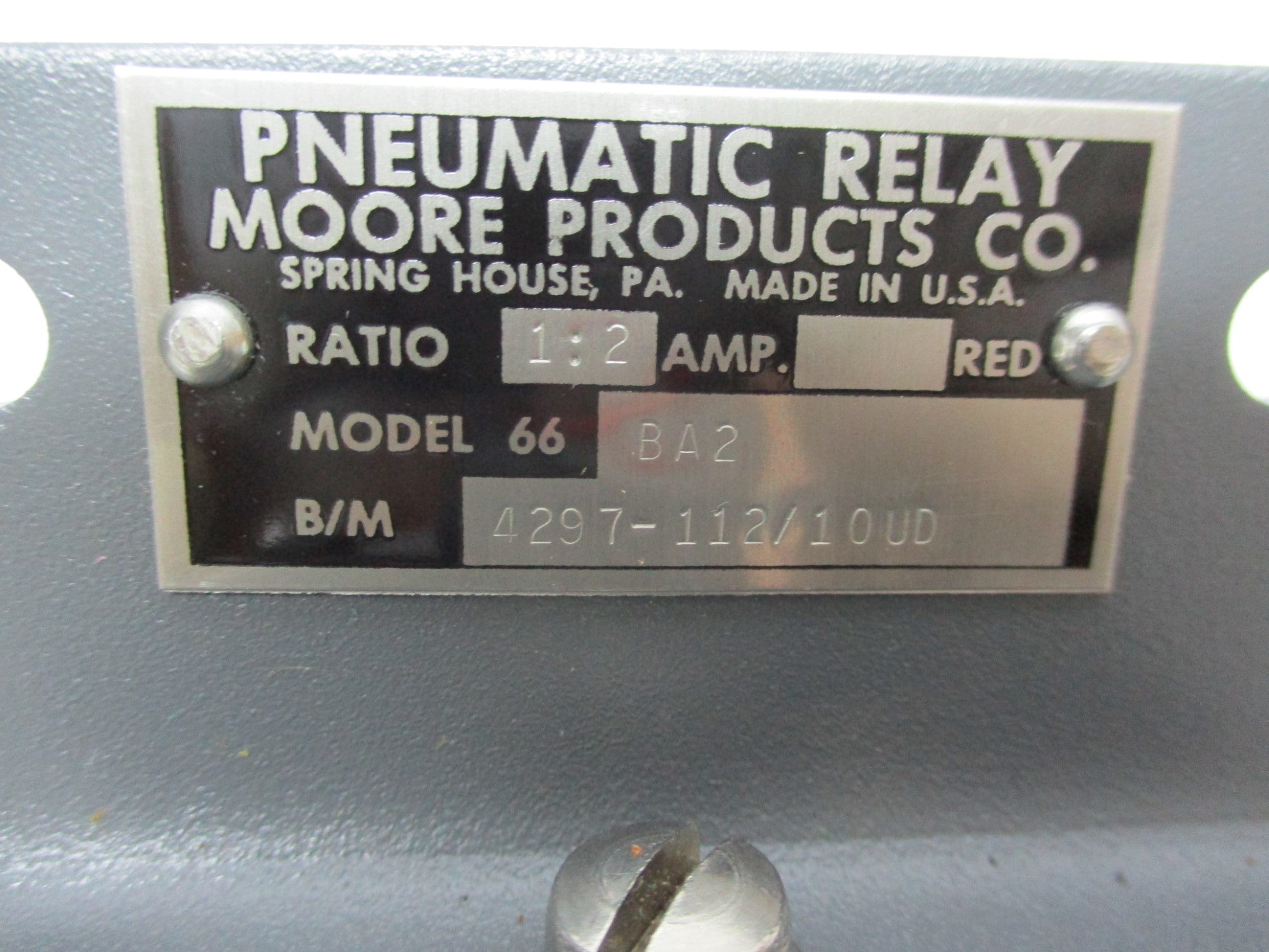MOORE PRODUCTS 66BA2 NSNP