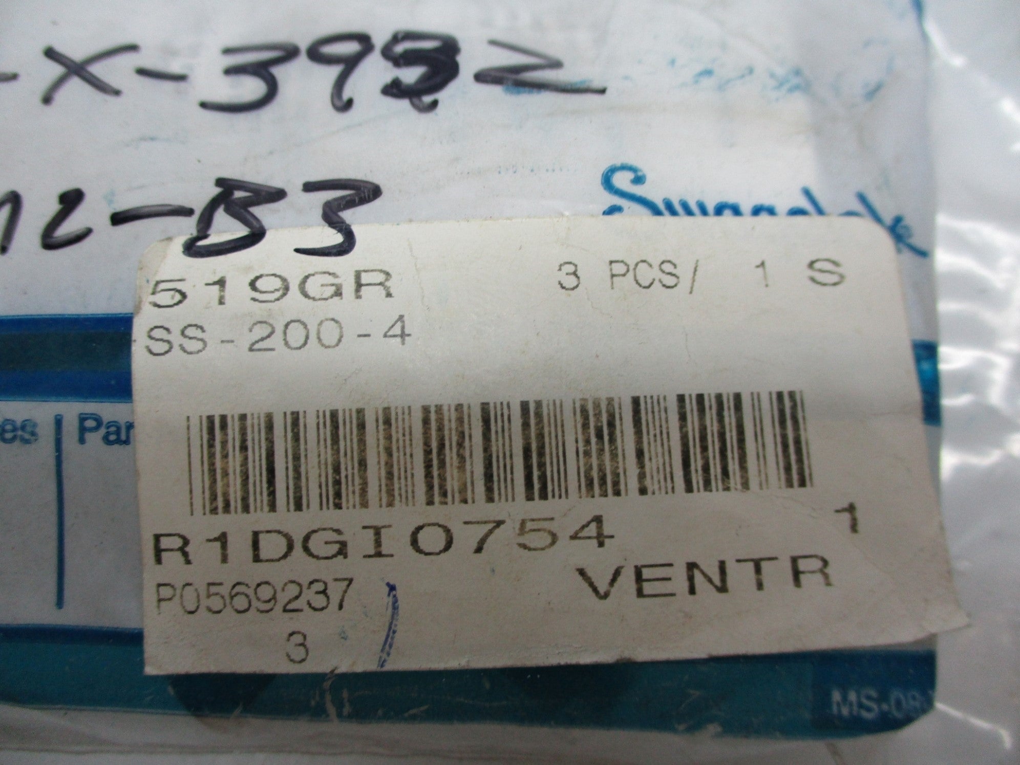 SWAGELOK SS-200-4 (PKG OF 3) NSMP