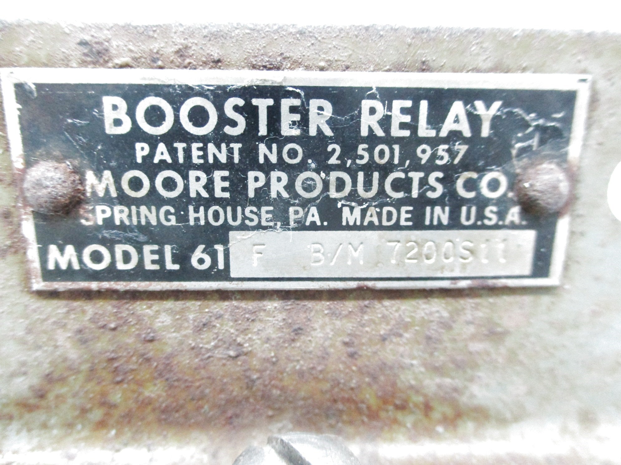 MOORE PRODUCTS 61F UNMP