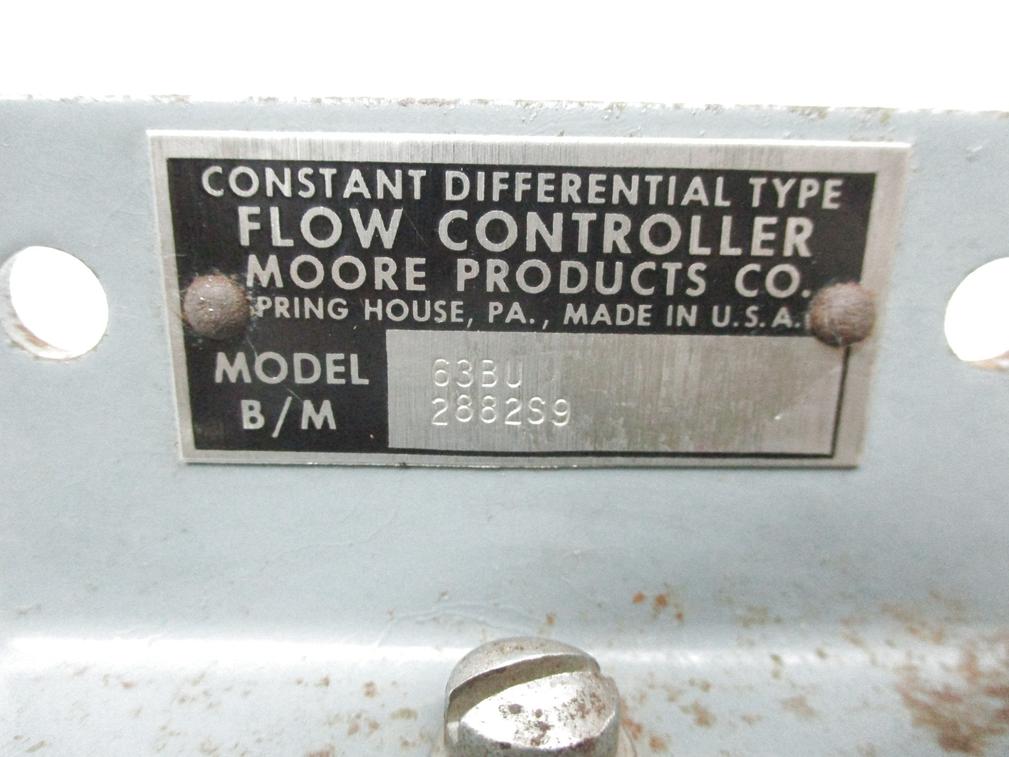 MOORE PRODUCTS 63BU (AS PICTURED) NSNP