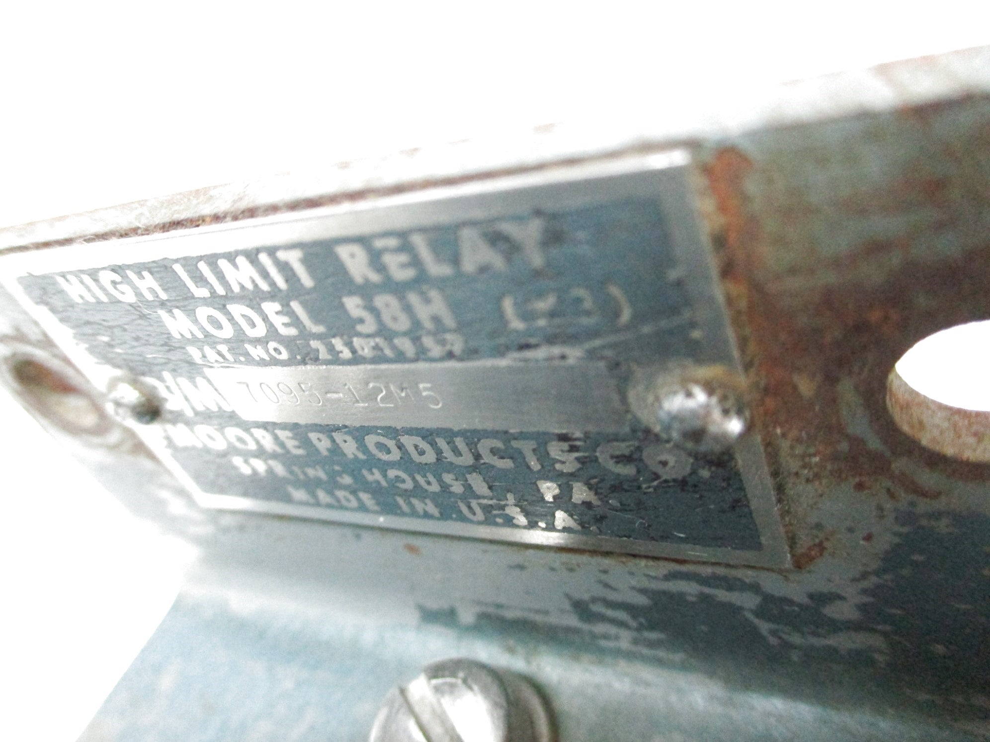 MOORE PRODUCTS 58H UNMP