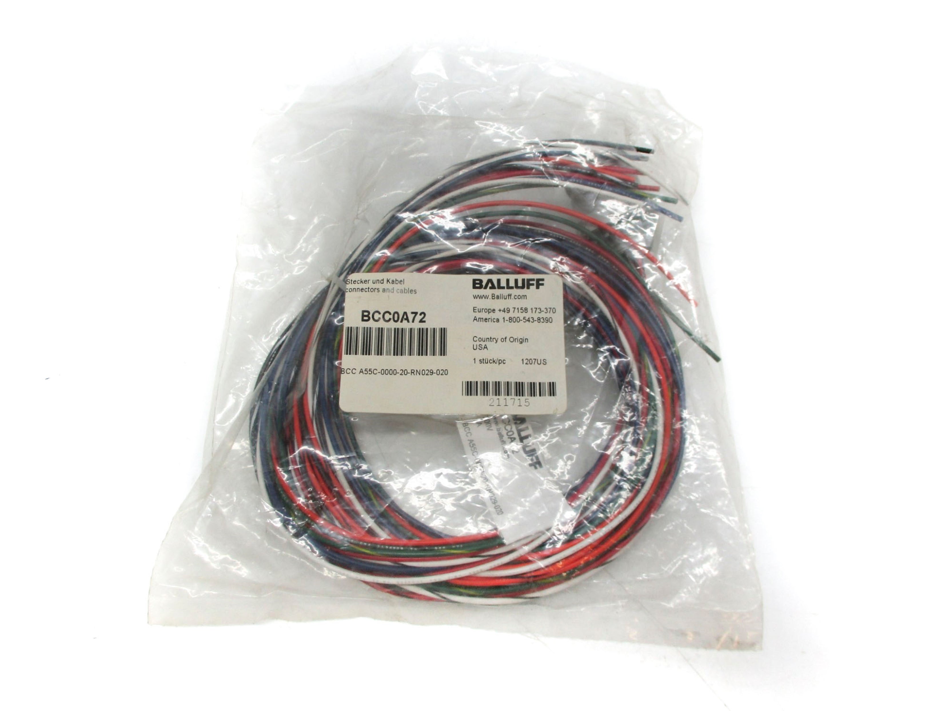 BALLUFF BCCA55C-0000-20-RN029-020 NSMP