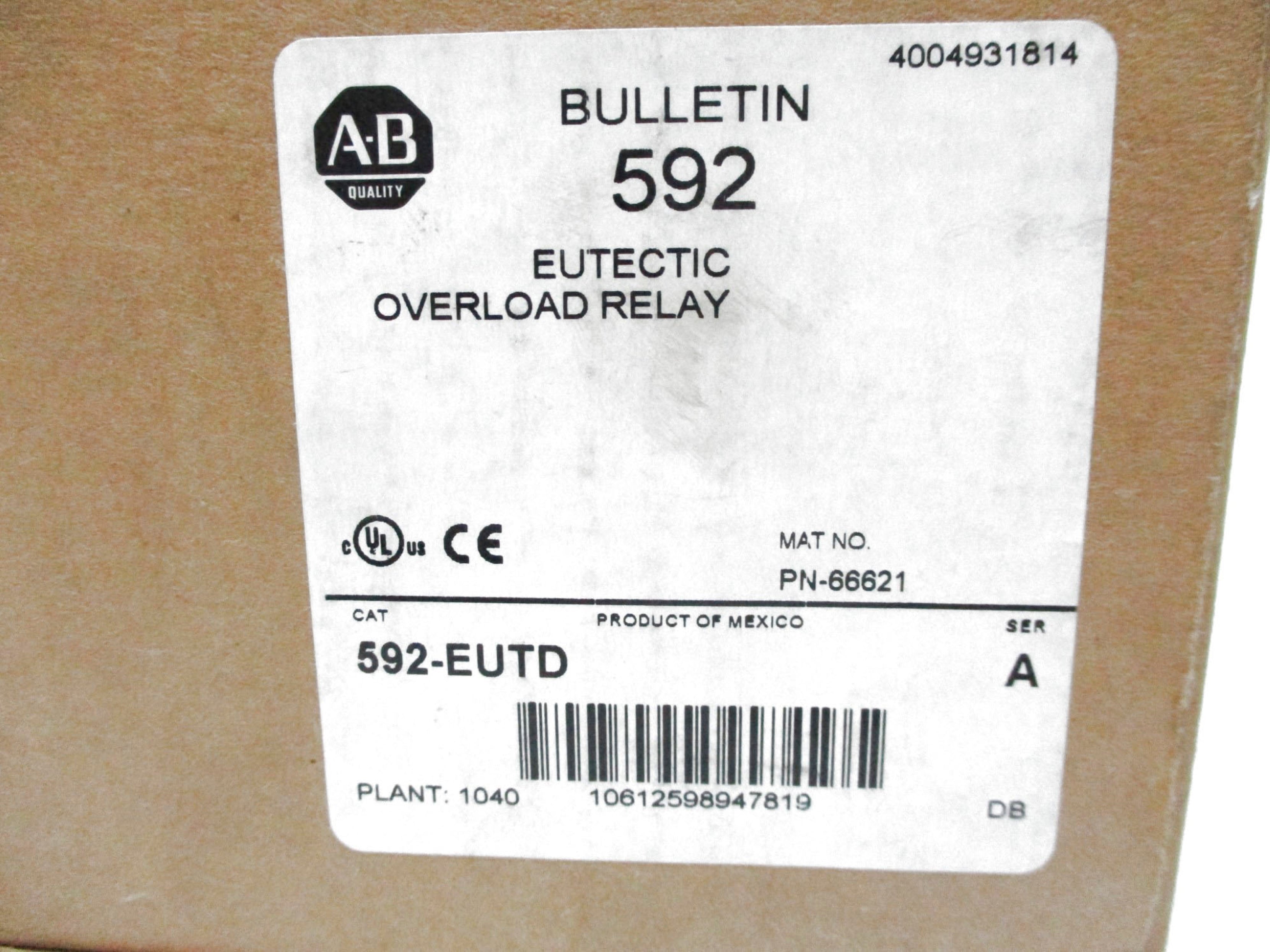 ALLEN BRADLEY 592-EUTD SER. A (BR/WH) NSMP