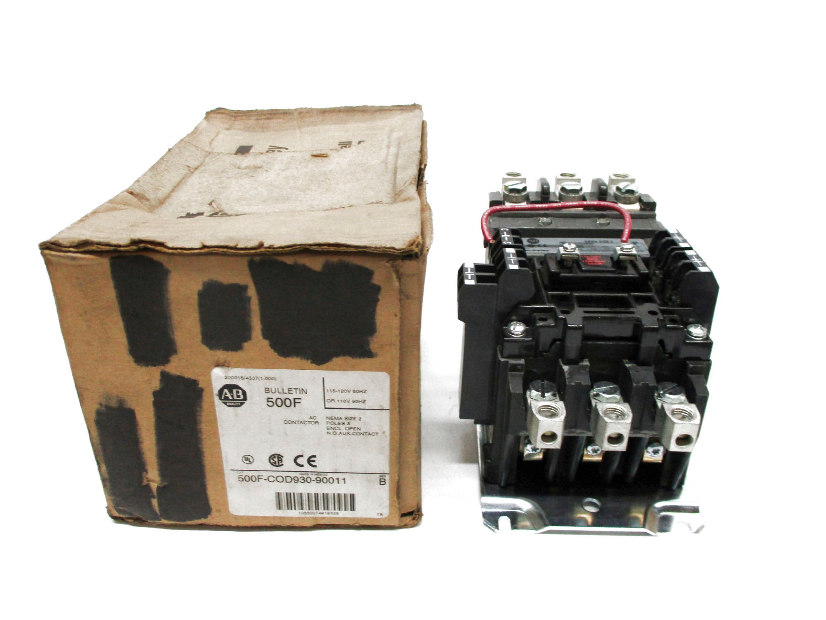 ALLEN BRADLEY 500F-COD930-90011 SER. B 115-120/110V (BR/WH) NSMP