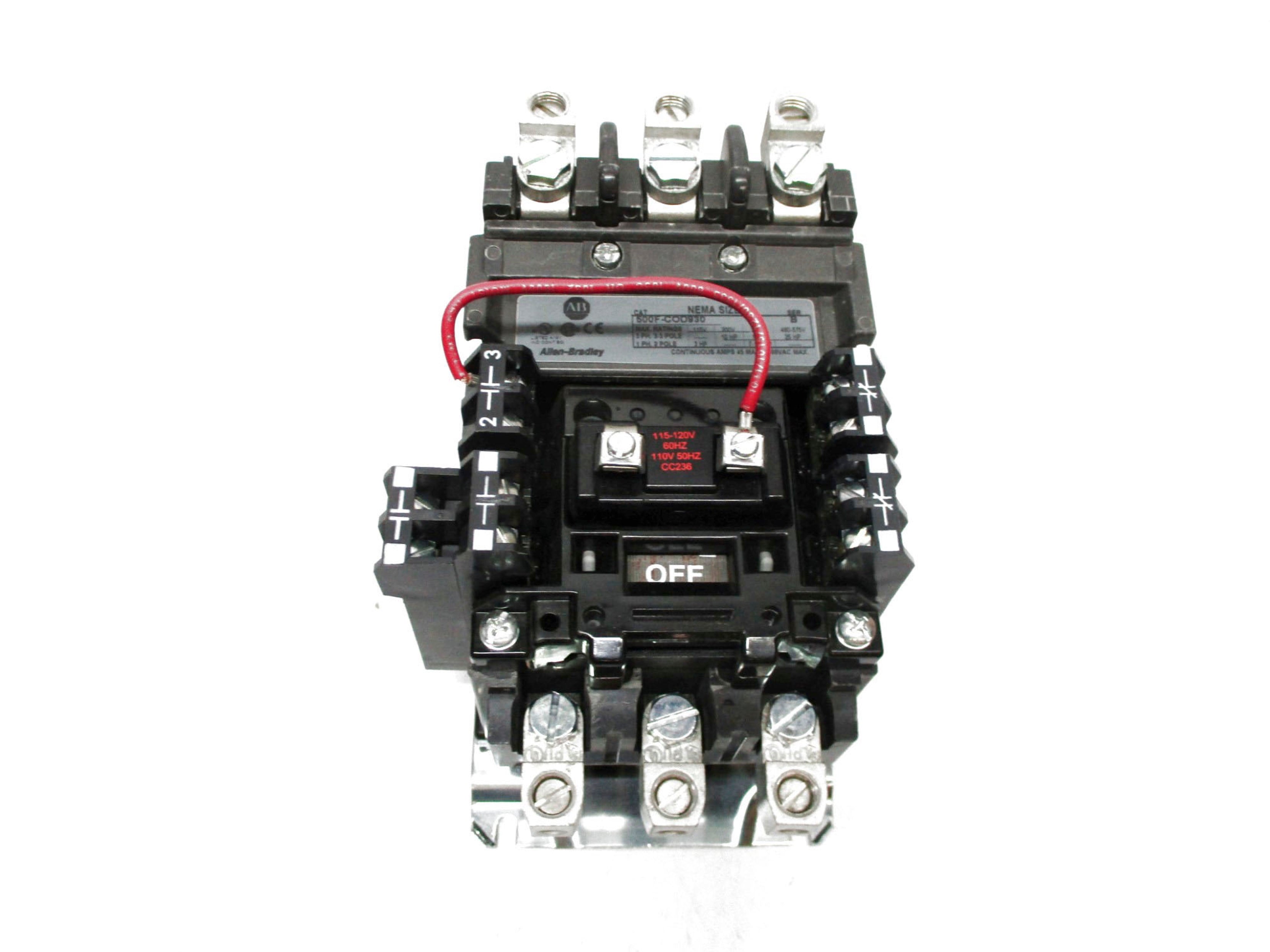 ALLEN BRADLEY 500F-COD930-90011 SER. B 115-120/110V (BR/WH) NSMP
