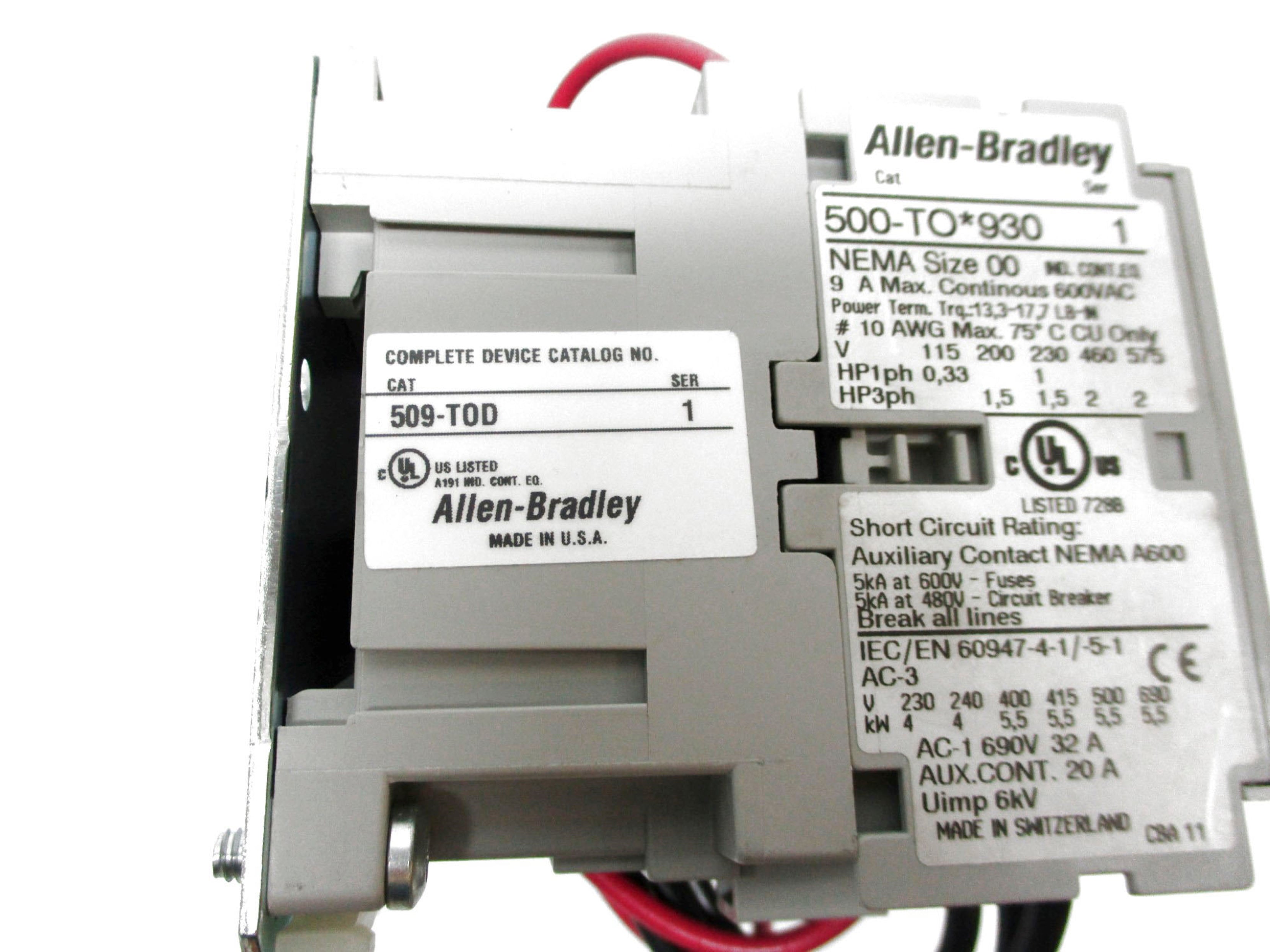 ALLEN BRADLEY 509-TOD SER. 1 (BR/WH) NSMP