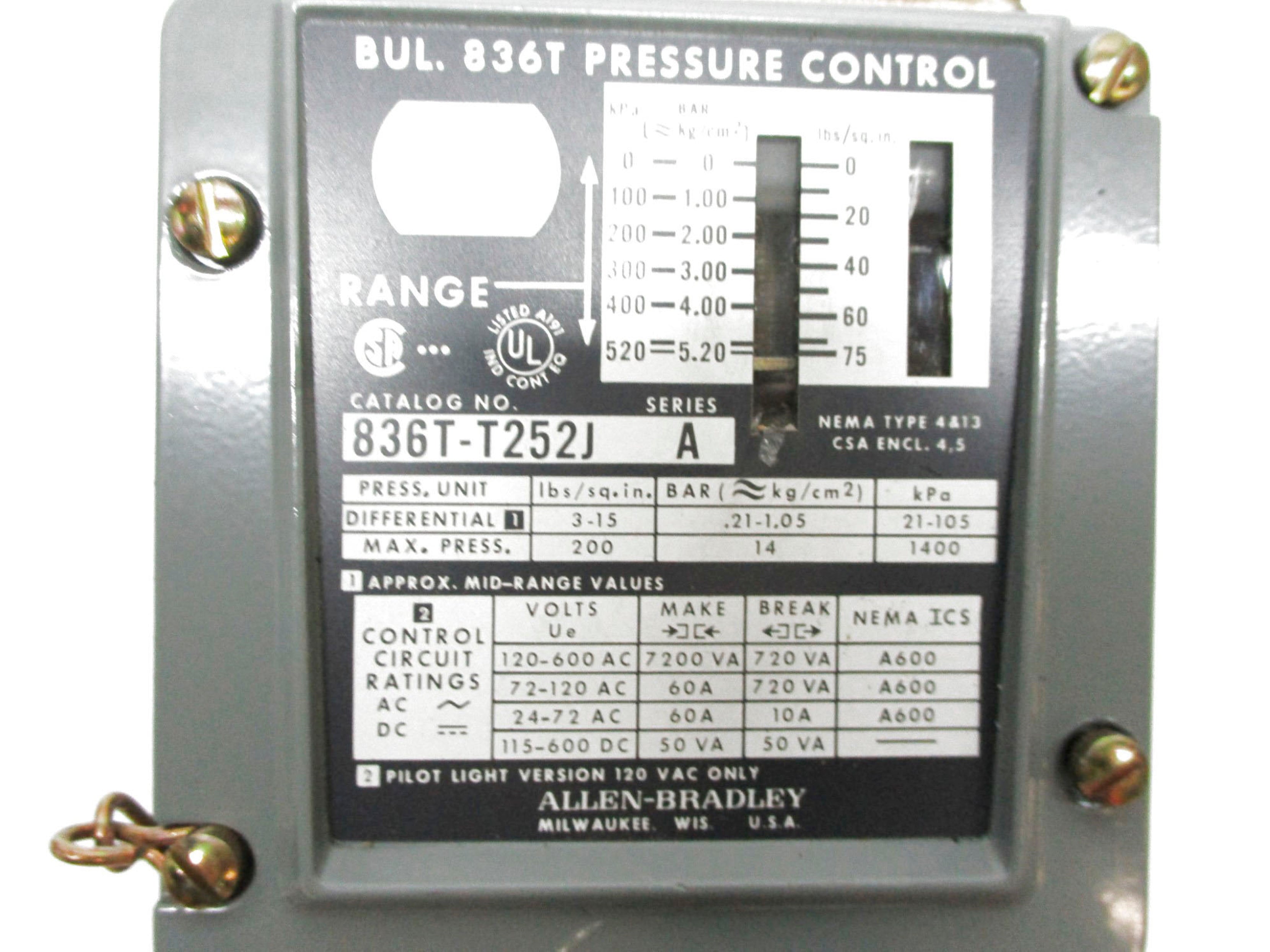 INDUSTRIAL SPARE PART 836T-T252J SER. A (BR/YL) NSMP