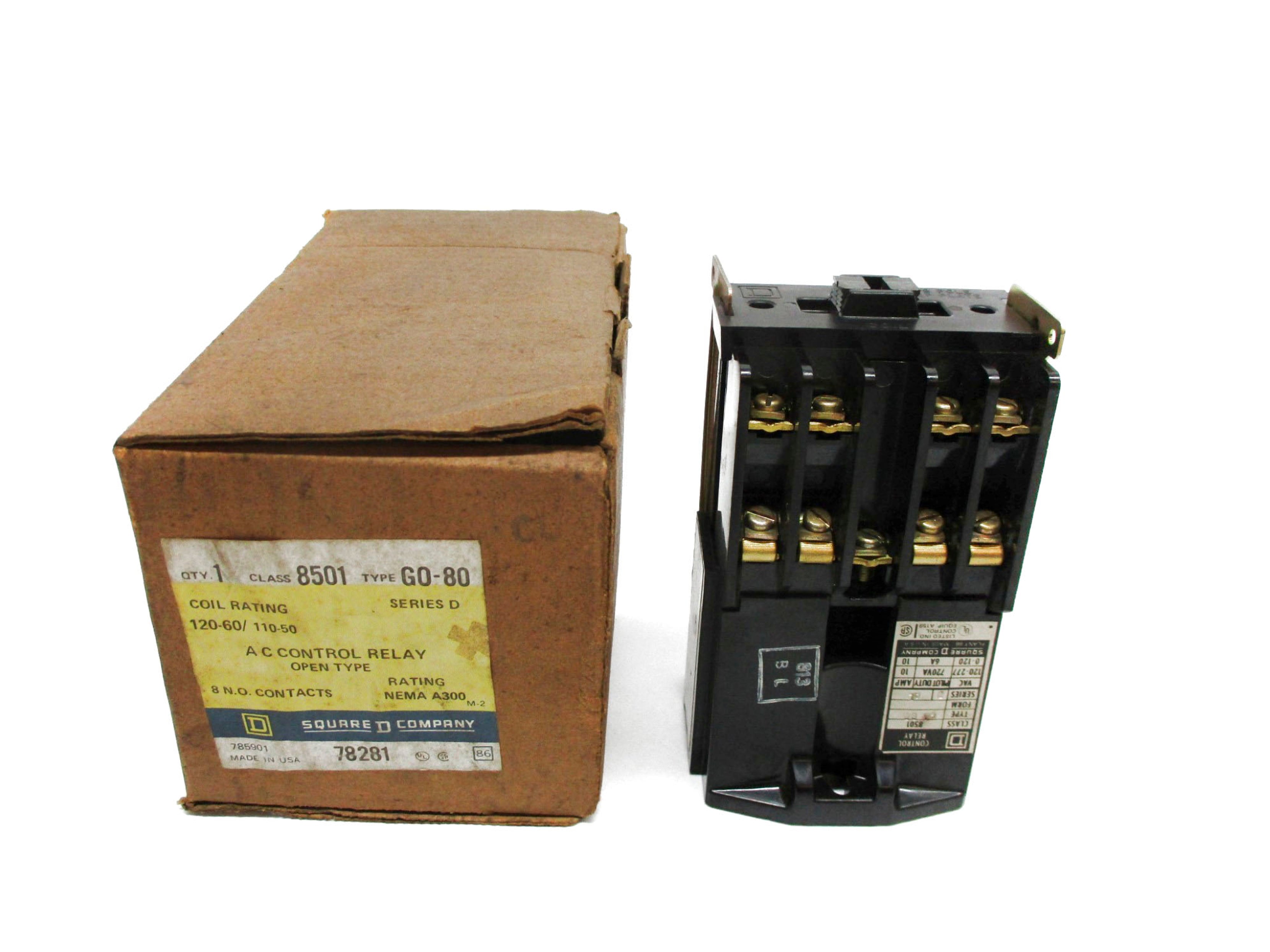 SQUARE D 8501G0-80 110/120V (AS PICTURED) NSMP