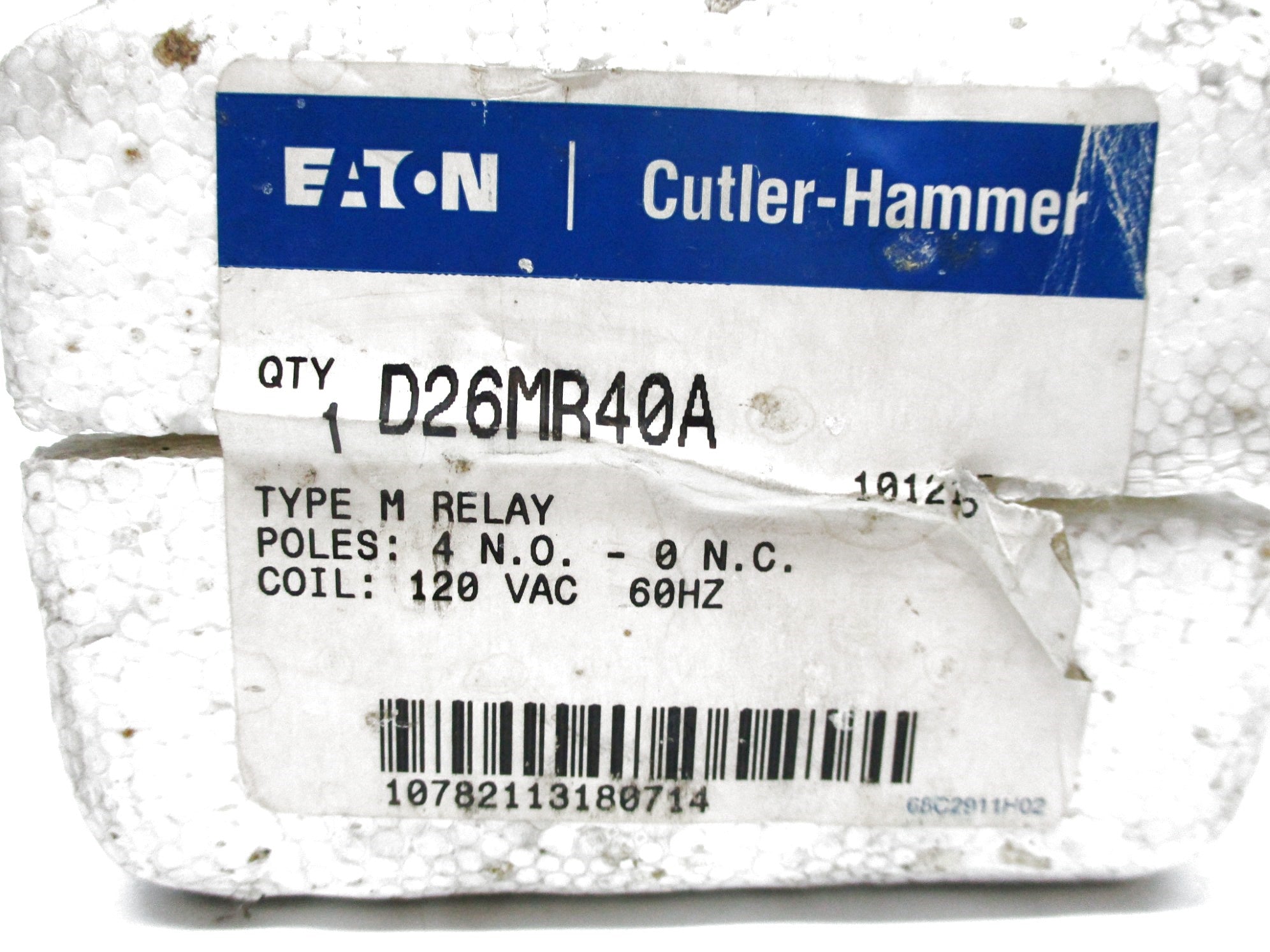 CUTLER HAMMER D26MR40A 110/120VAC 10A NSMP