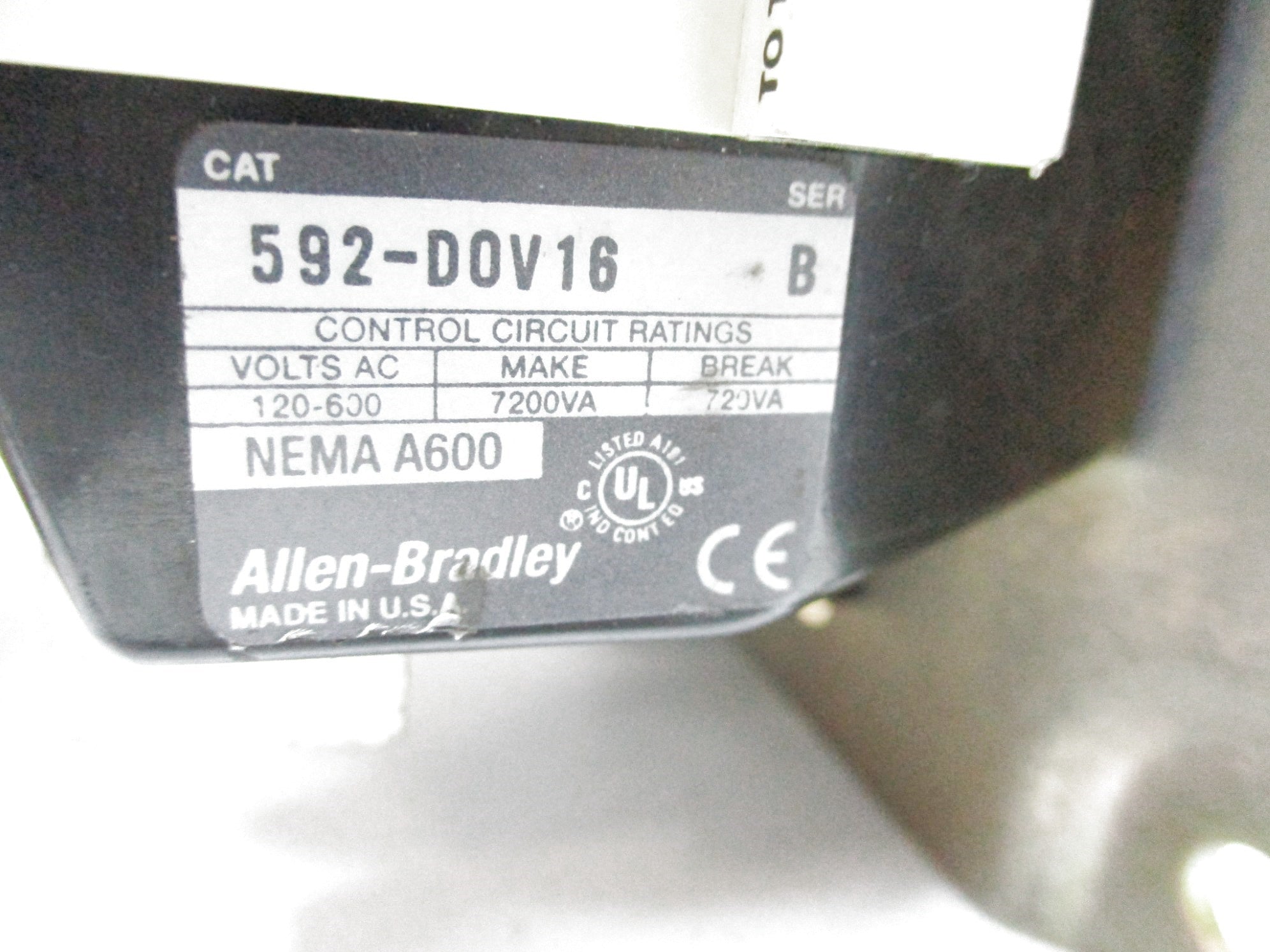 ALLEN BRADLEY 592-DOV16 SER. B UNMP