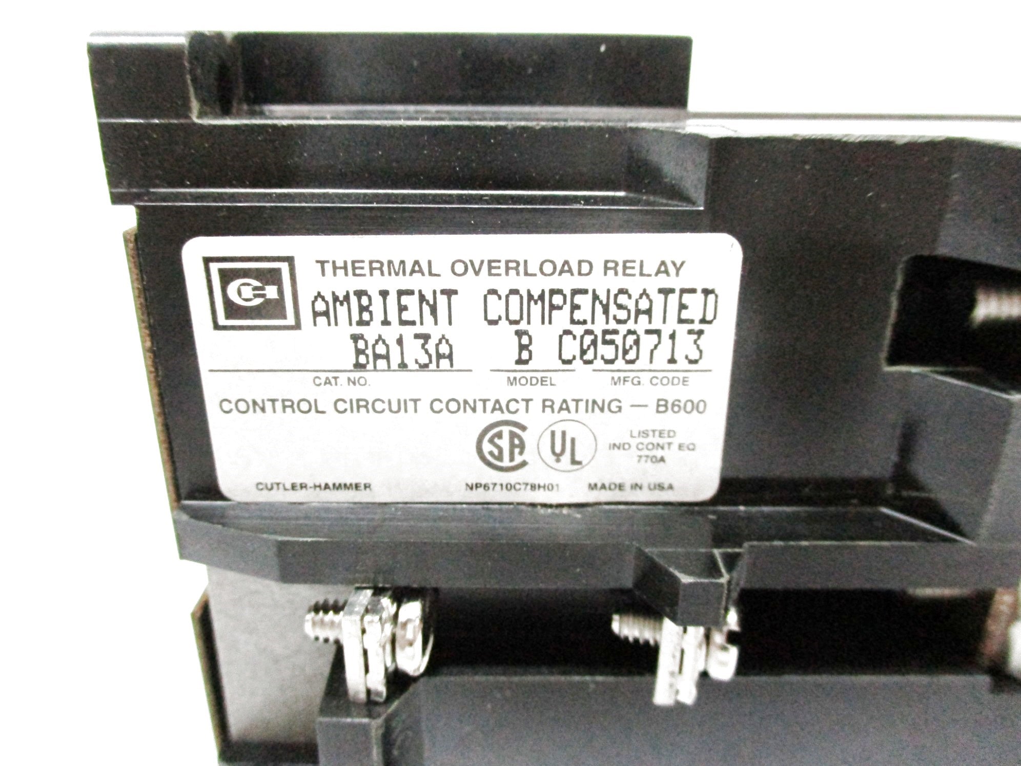 CUTLER HAMMER BA13A NSMP
