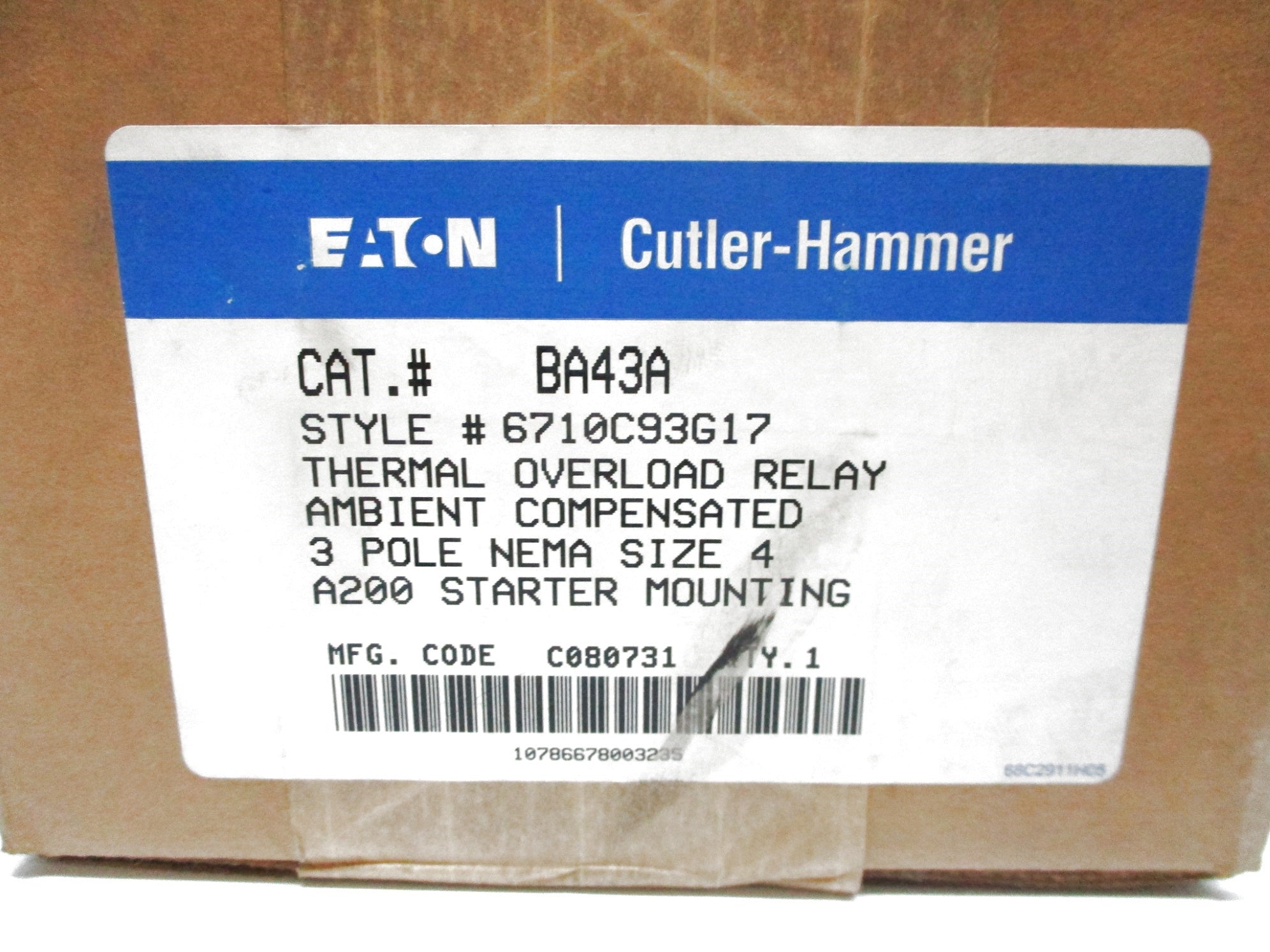 CUTLER HAMMER BA43A NSMP