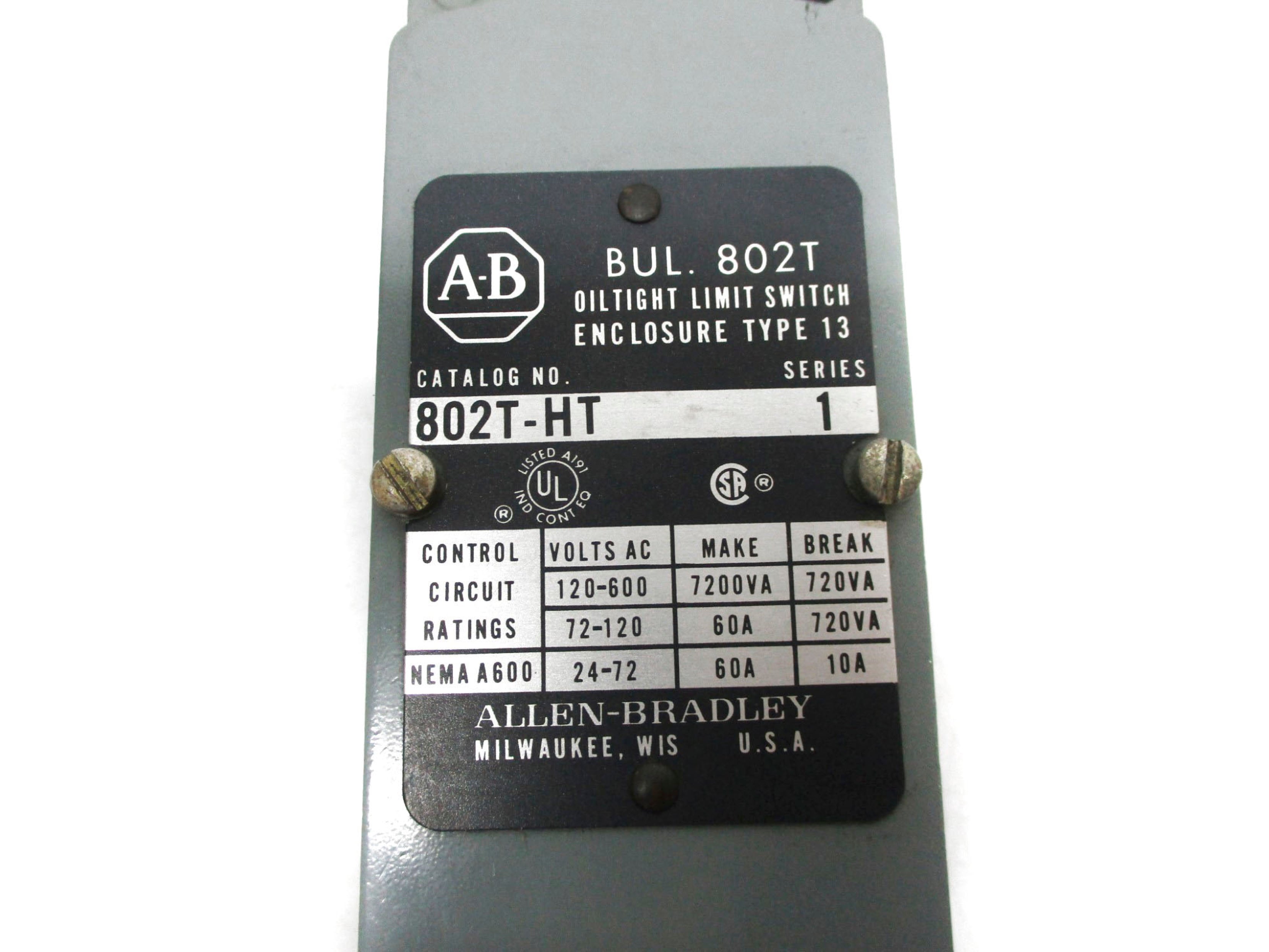 ALLEN BRADLEY 802T-HT SER. 1 NSNP
