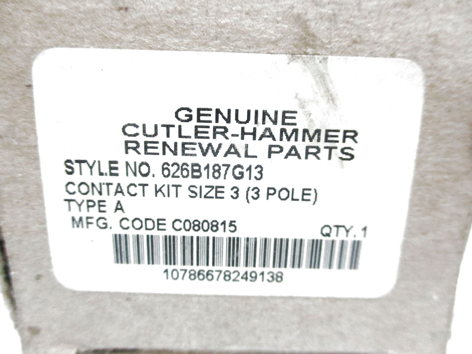 CUTLER HAMMER 626B187G13 NSMP