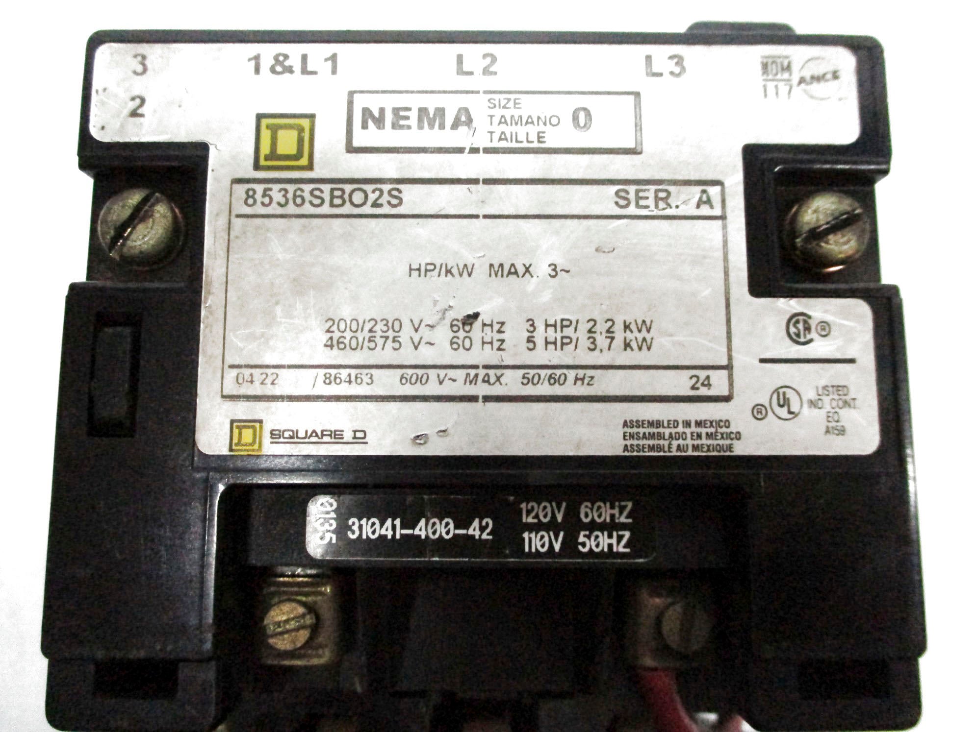 SQUARE D 8536SBO2S 110/120V UNMP