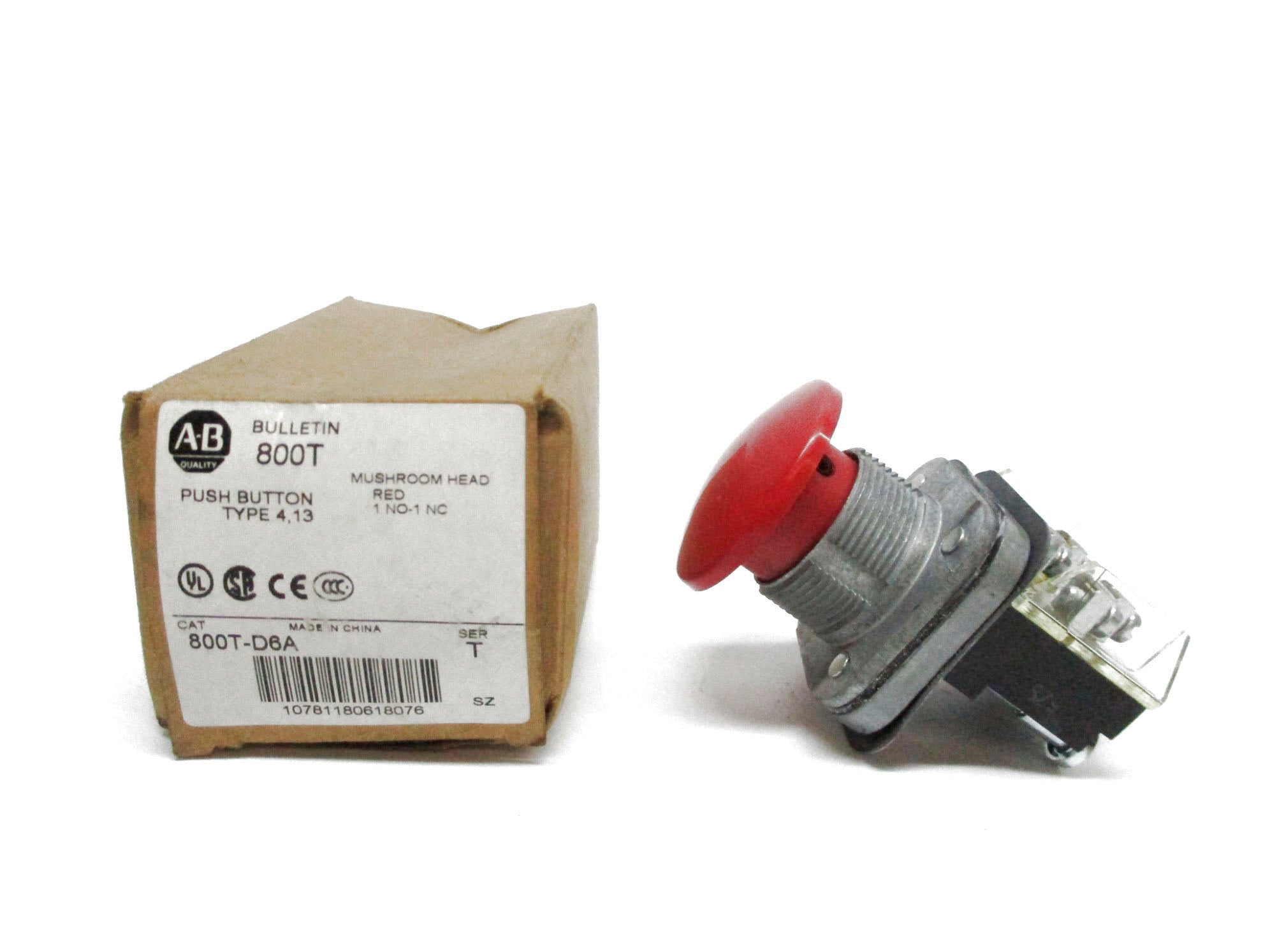 ALLEN BRADLEY 800T-D6A SER. T (BR/WH) NSMP