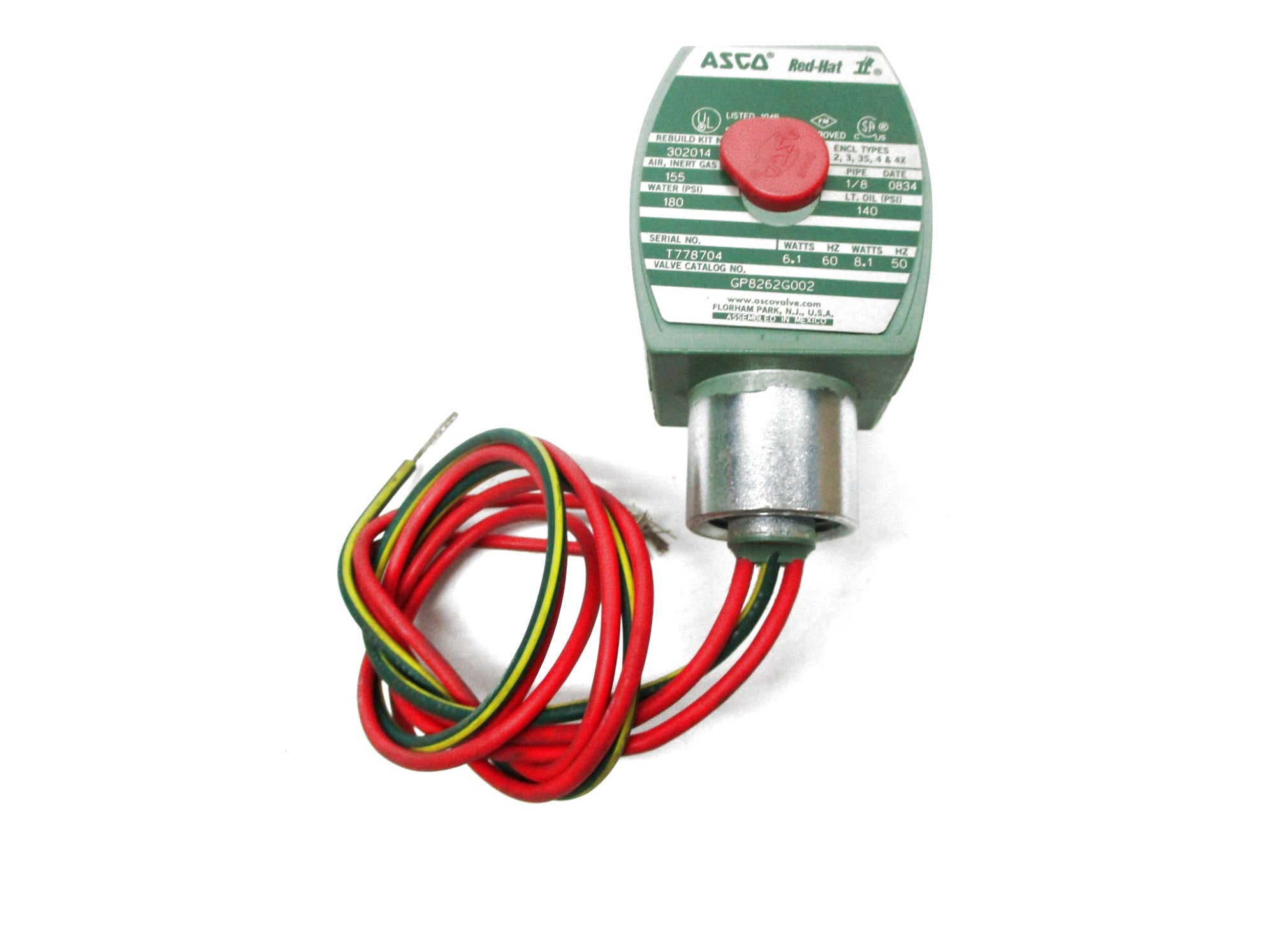 ASCO GP8262G002 120/60 110/50 180PSI NSMP