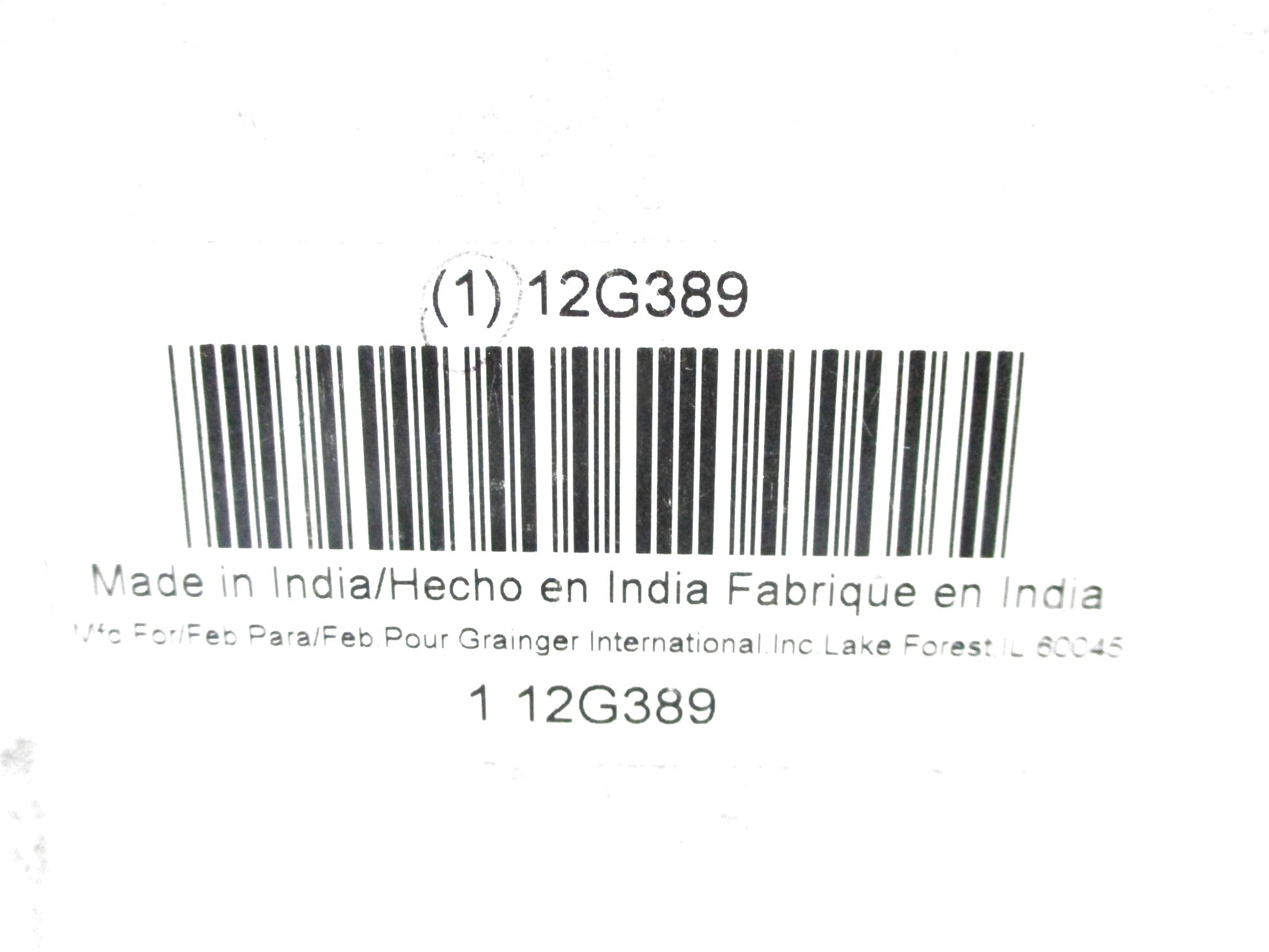 GRAINGER 12G389 0-75 AC A NSMP