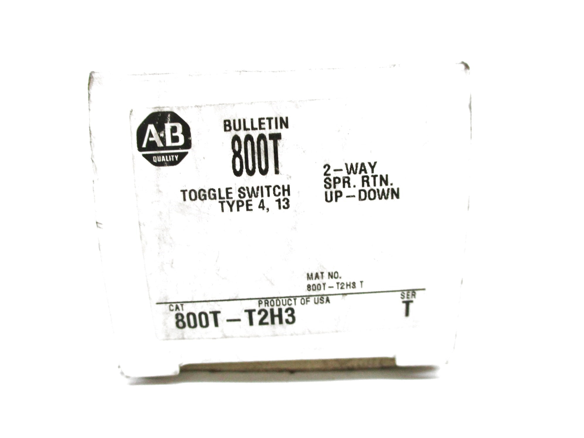 ALLEN BRADLEY 800T-T2H3 SER. T (WH) NSMP