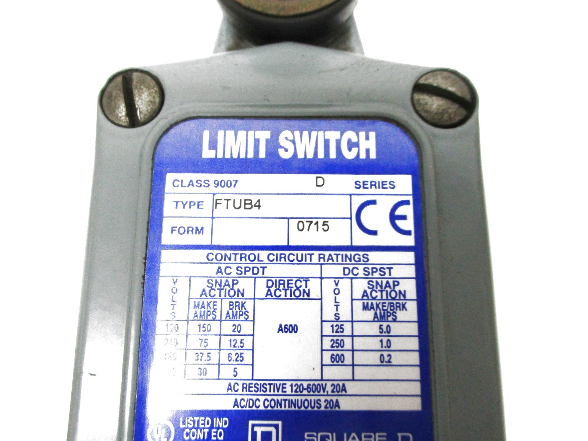 SQUARE D 9007FTUB4 NSNP
