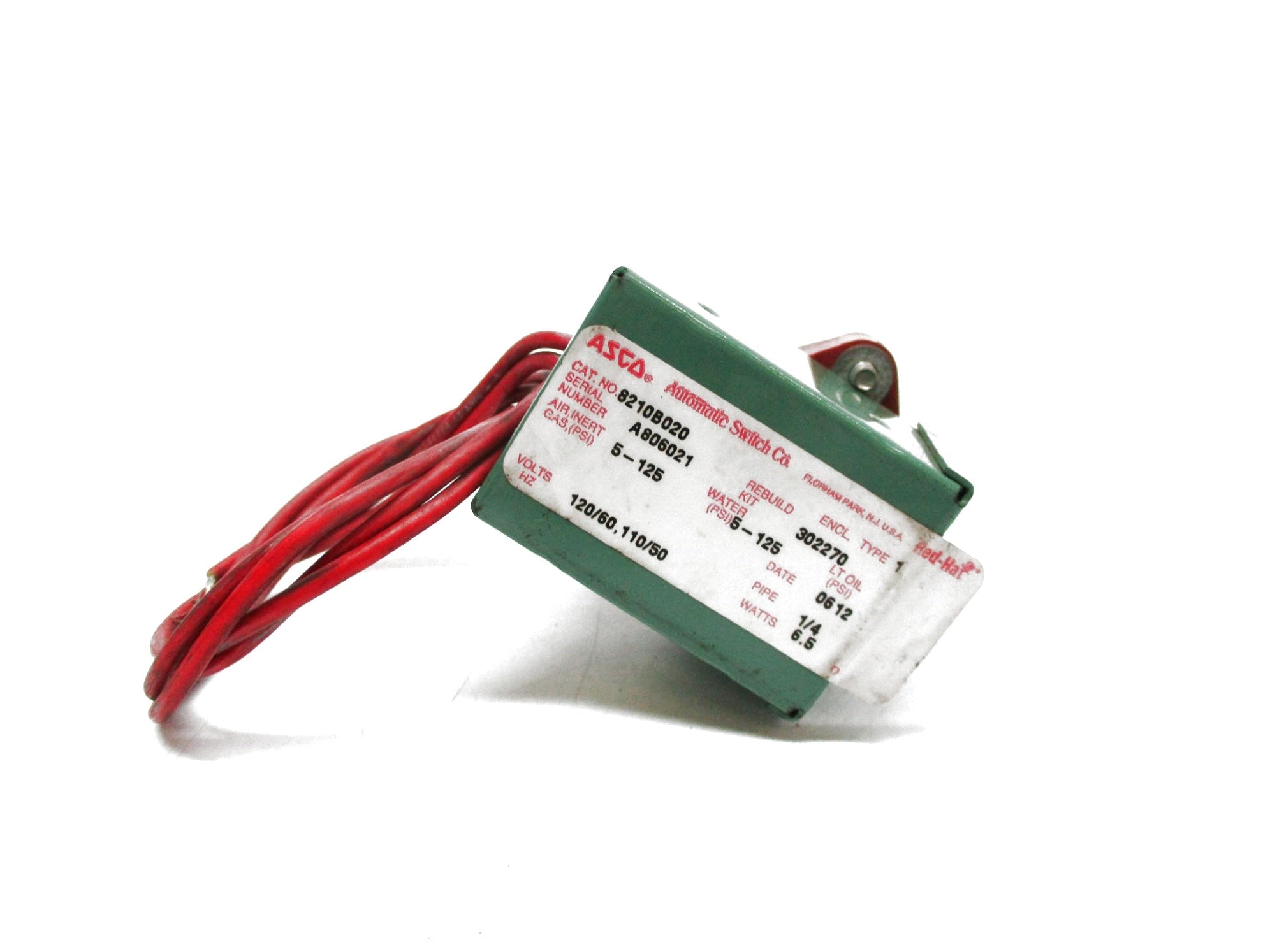 ASCO 8210B020 120/60 110/50 5-125PSI UNMP