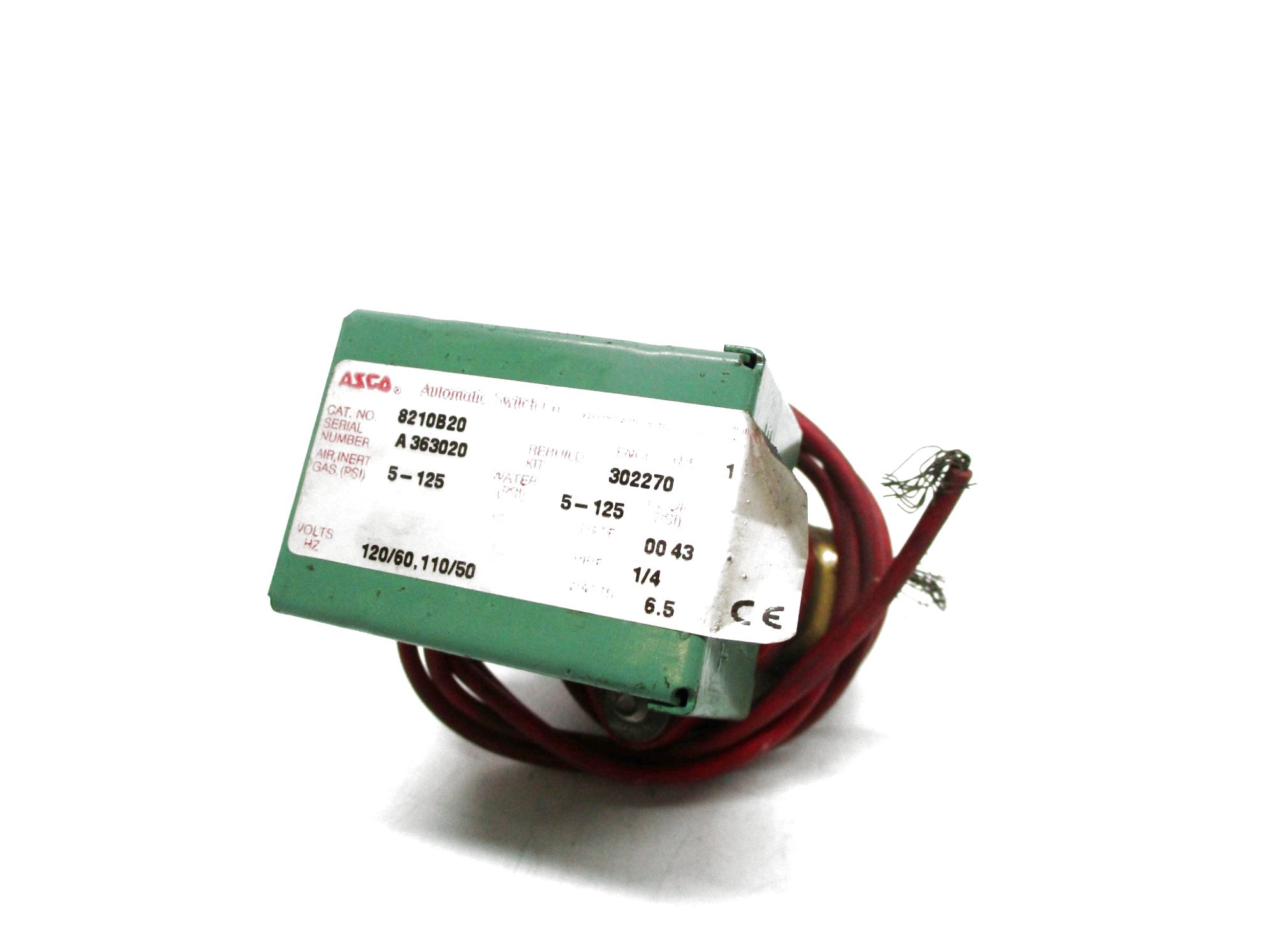 ASCO 8210B20 120/60 110/50 5-125PSI UNMP