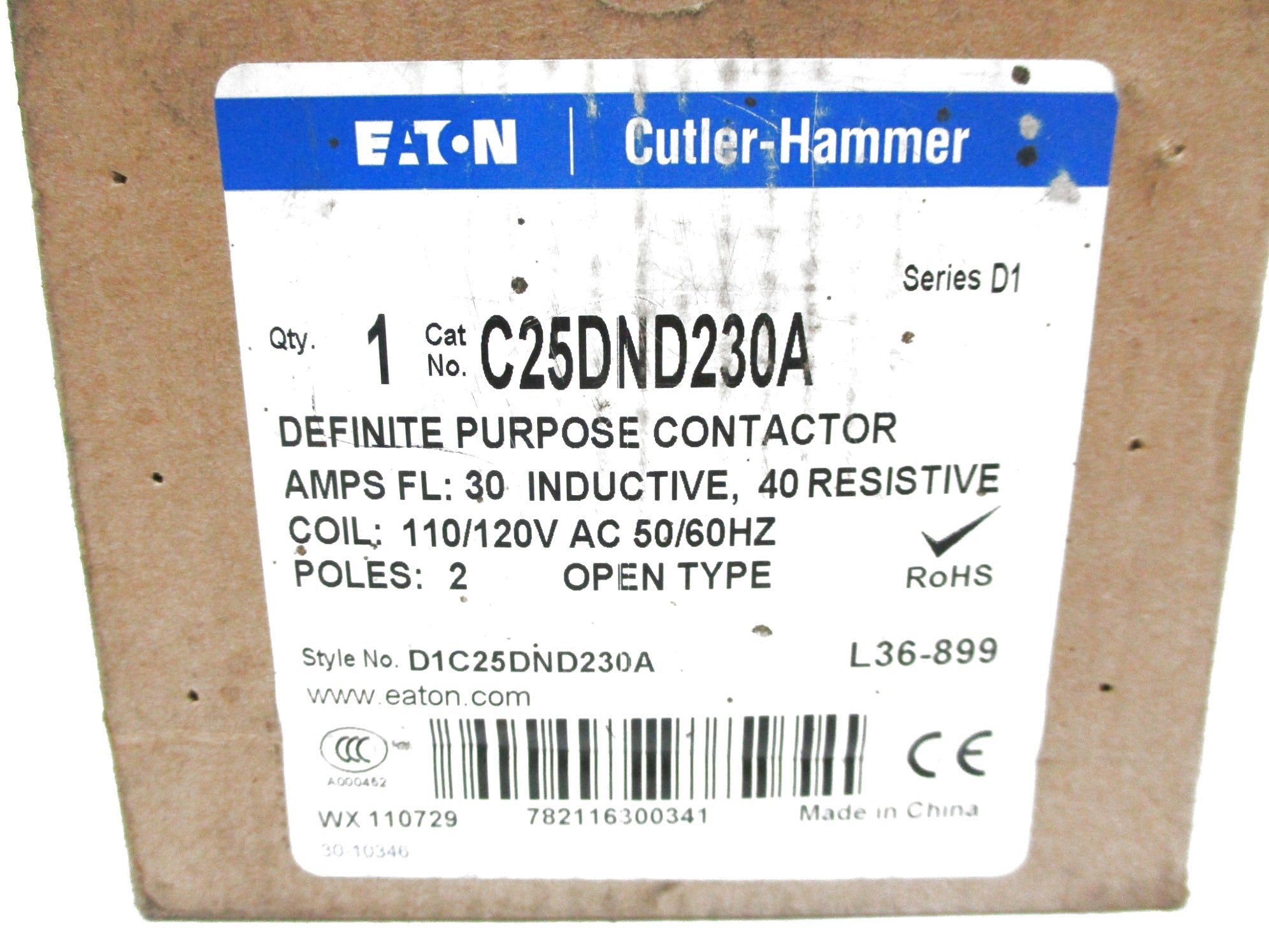 CUTLER HAMMER C25DND230A SER. D1 110/120V NSMP