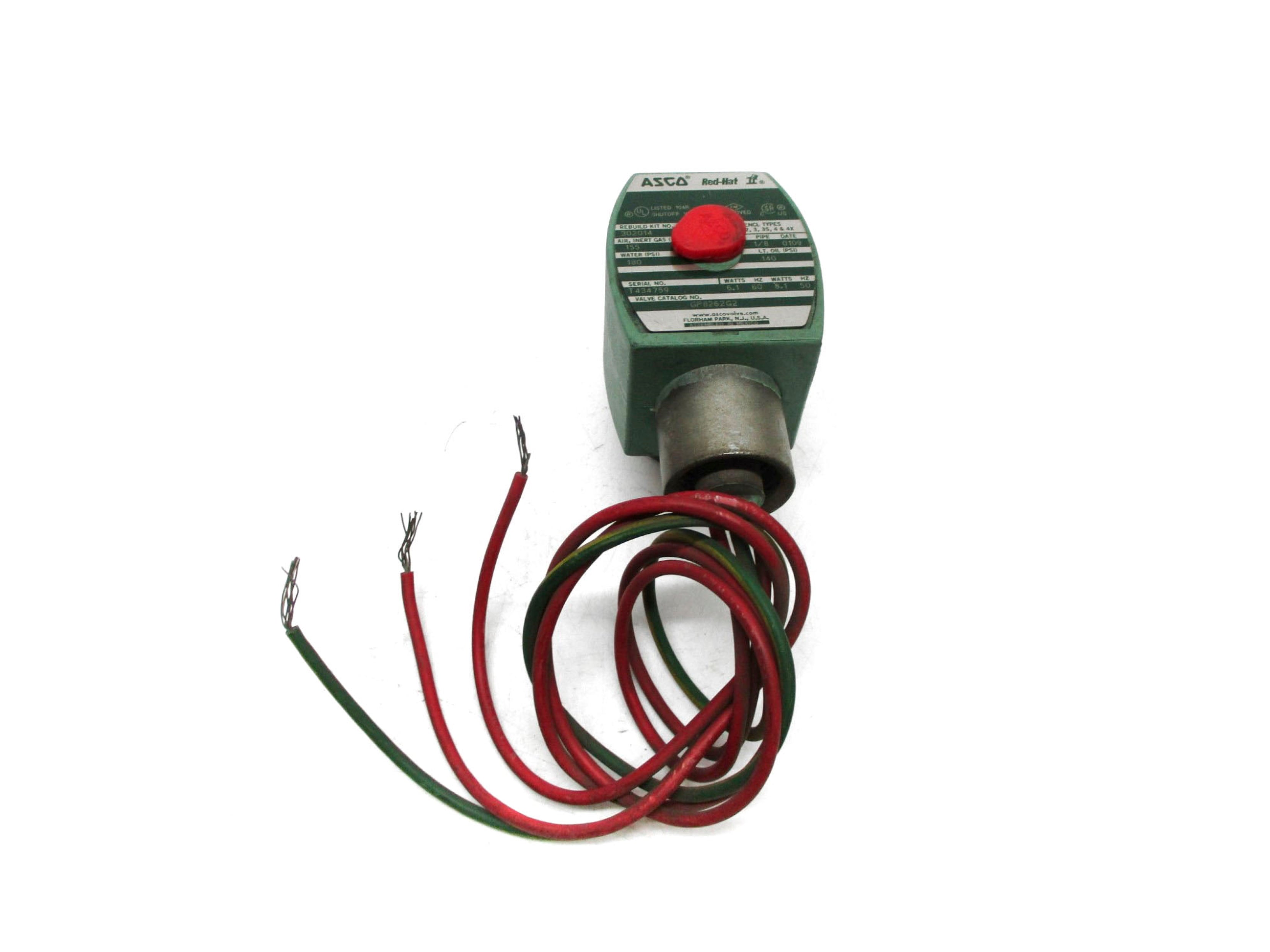 ASCO GP8262G2 120/60 110/50 180PSI NSNP