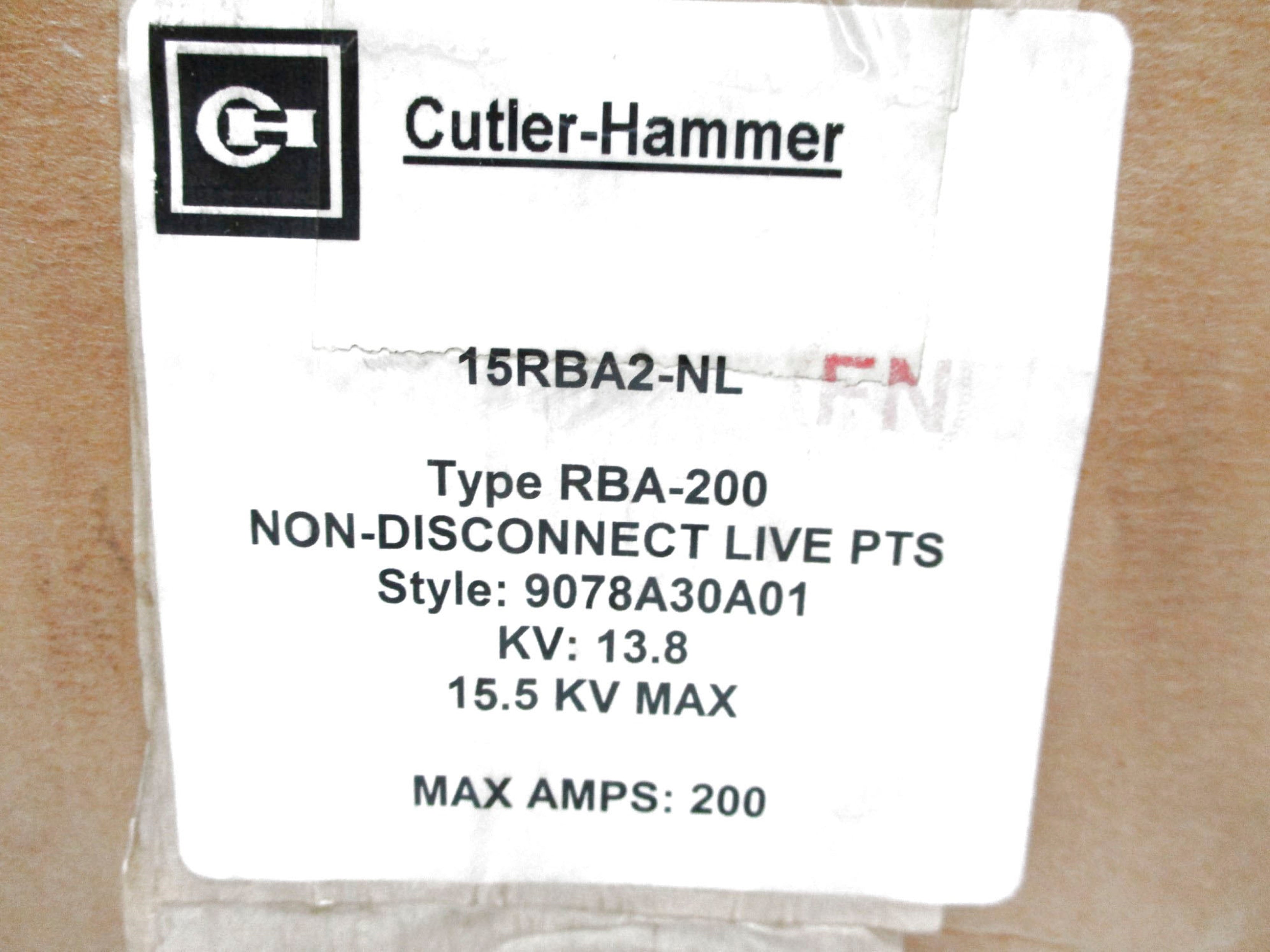 CUTLER HAMMER 15RBA2-NL NSMP