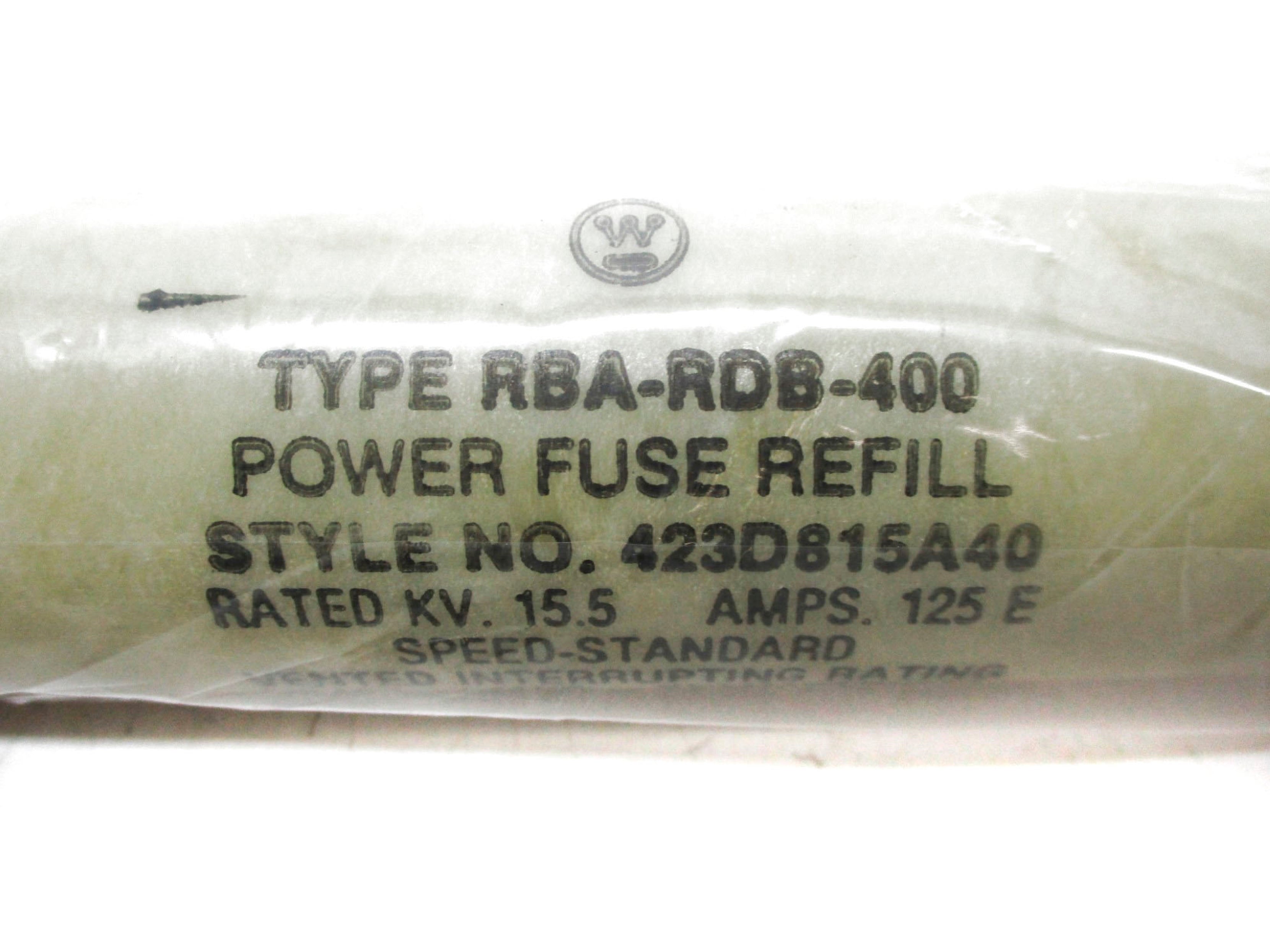 WESTINGHOUSE RBA-RDB-400 423D815A40 125EA NSMP